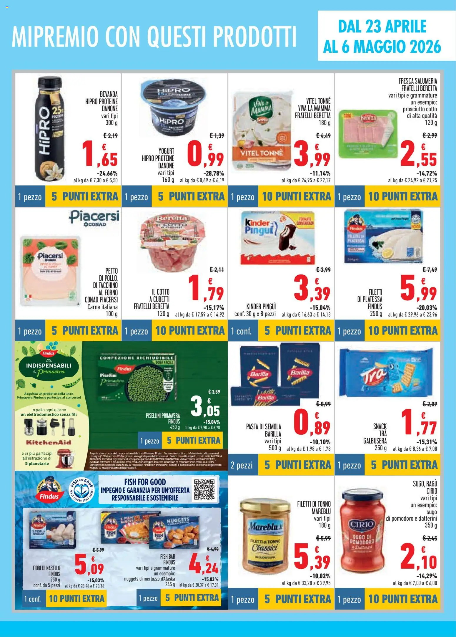 Volantino Conad del 23.04.2026 | Pagina: 5 | Prodotti: Tacchino, Pasta, Ragú, Tonno