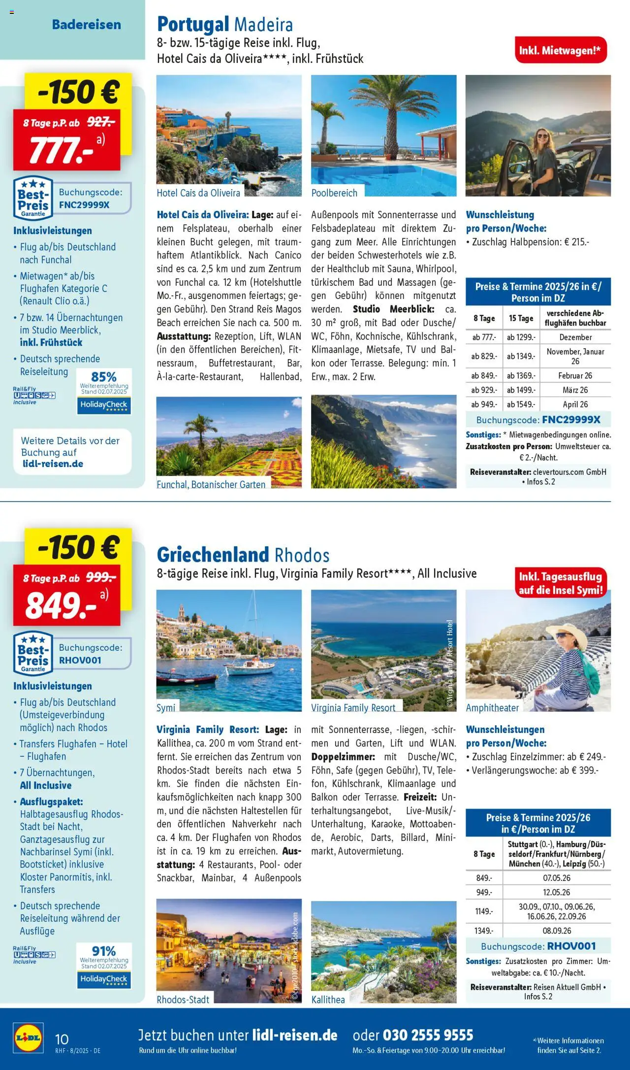 Lidl Reisen Prospekt 	 - gültig ab dem 30.07.2025 | Seite: 10 | Produkte: Klimaanlage, Reis, Uhr, TV