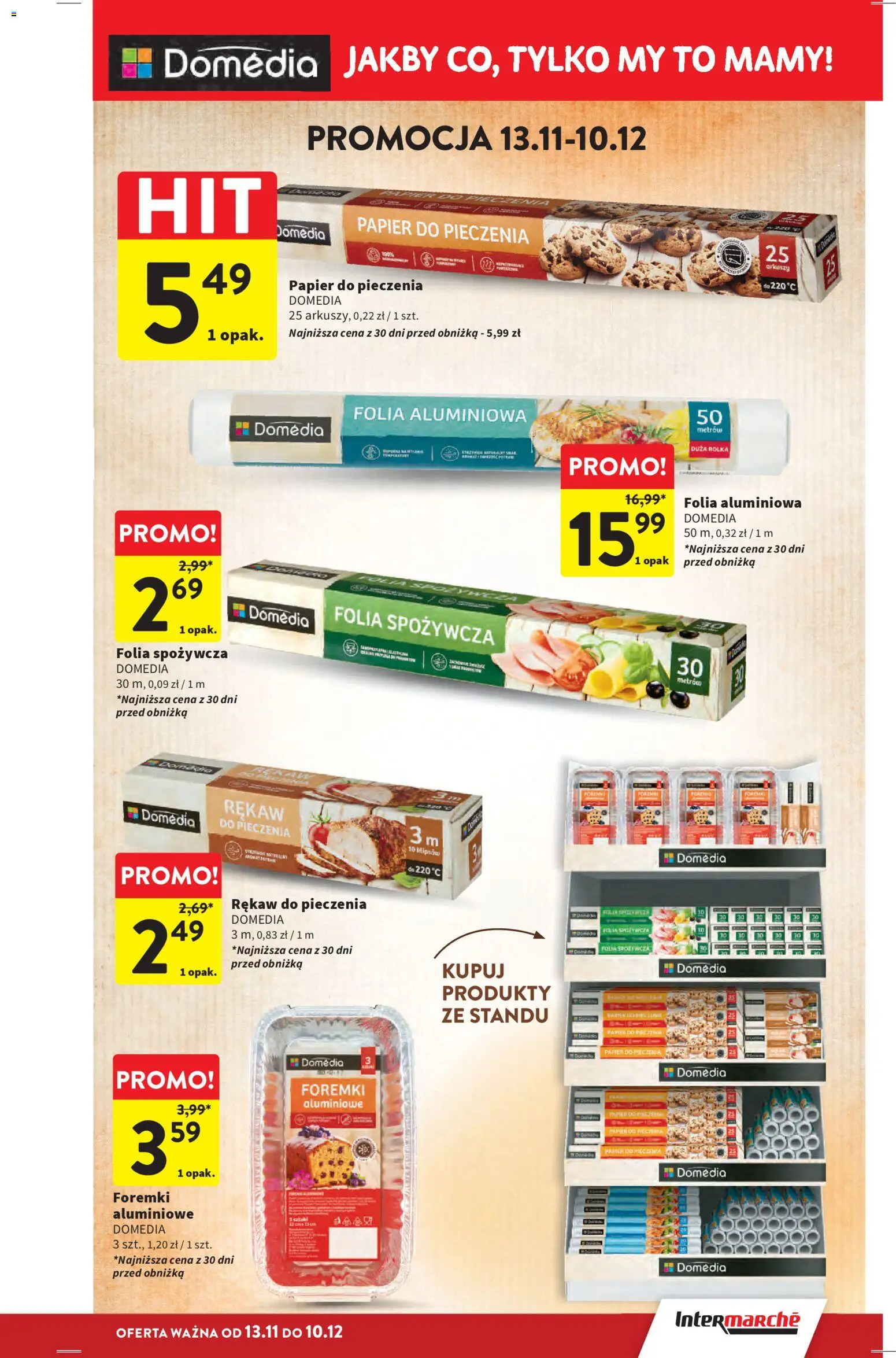 Intermarche Gazetka od 13.11.2025 | Strona: 39 | Produkty: Folia spożywcza, Papier do pieczenia