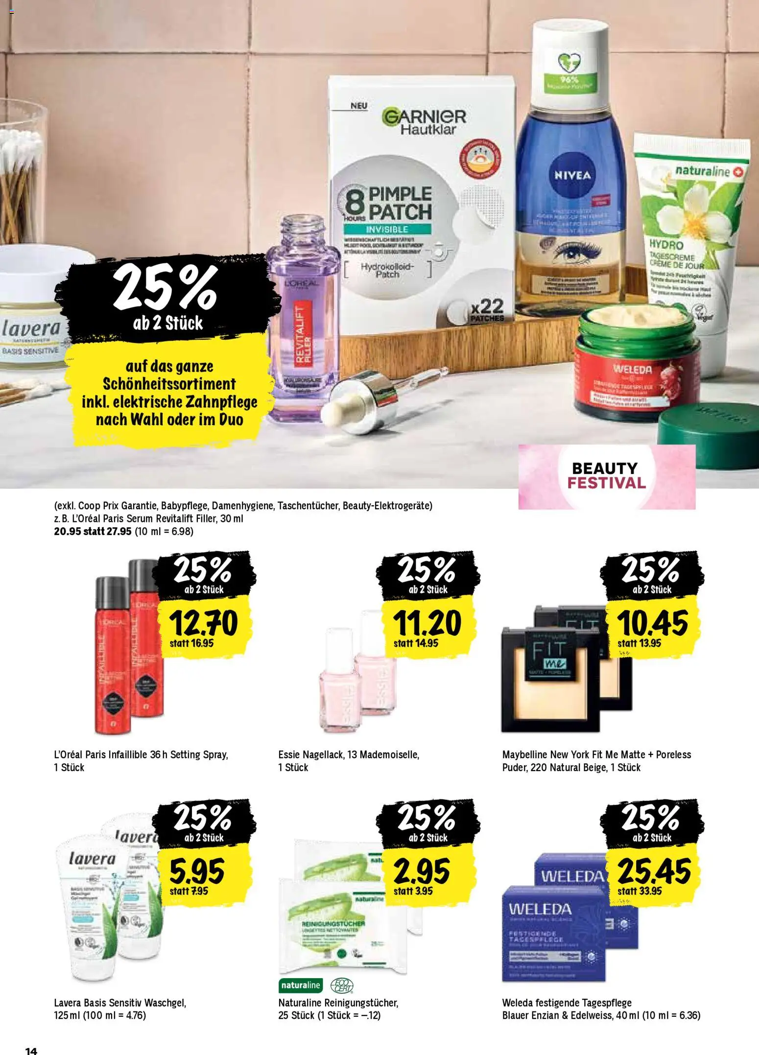 Coop Aktionen – gültig ab 12.02.2026 | Seite: 14 | Produkte: Serum, Reinigungstücher, Tagescreme, Creme