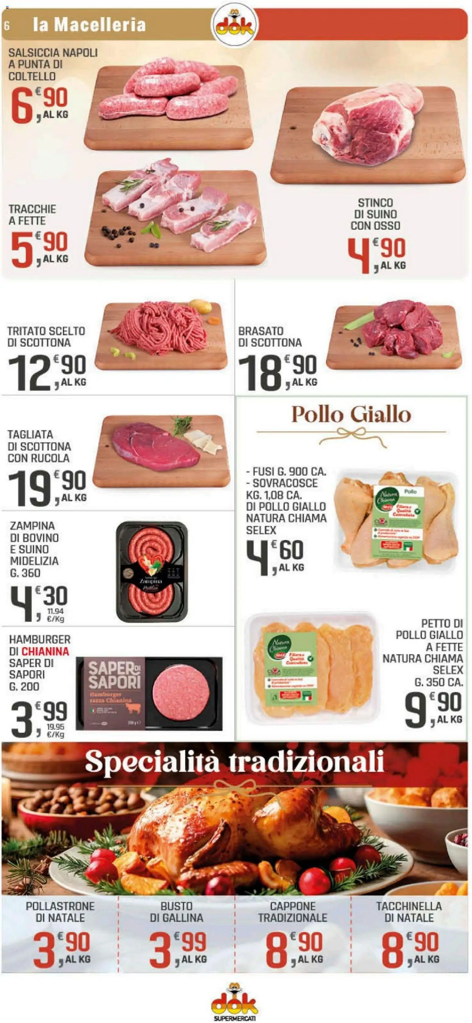 Volantino DOK del 16.12.2025 | Pagina: 6 | Prodotti: Bovino, Rucola, Salsiccia, Polo