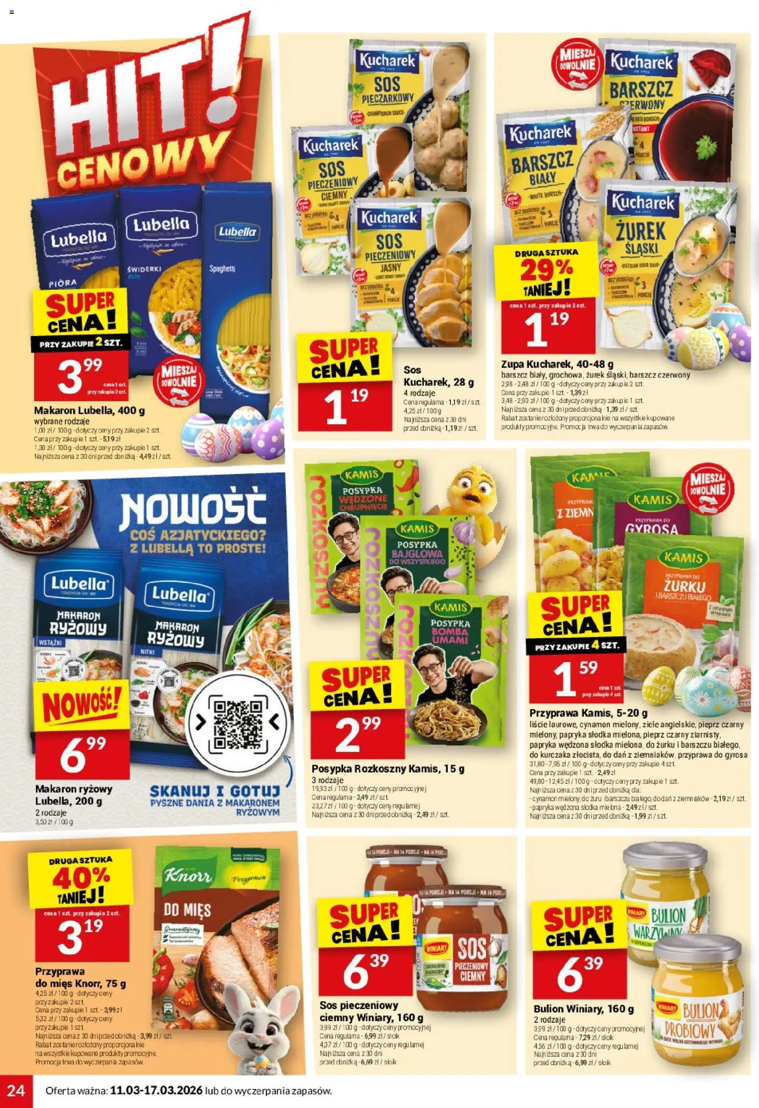 Twój Market gazetka od 11.03.2026 | Strona: 24 | Produkty: Zurek, Papryka wędzona, Makaron, Sos