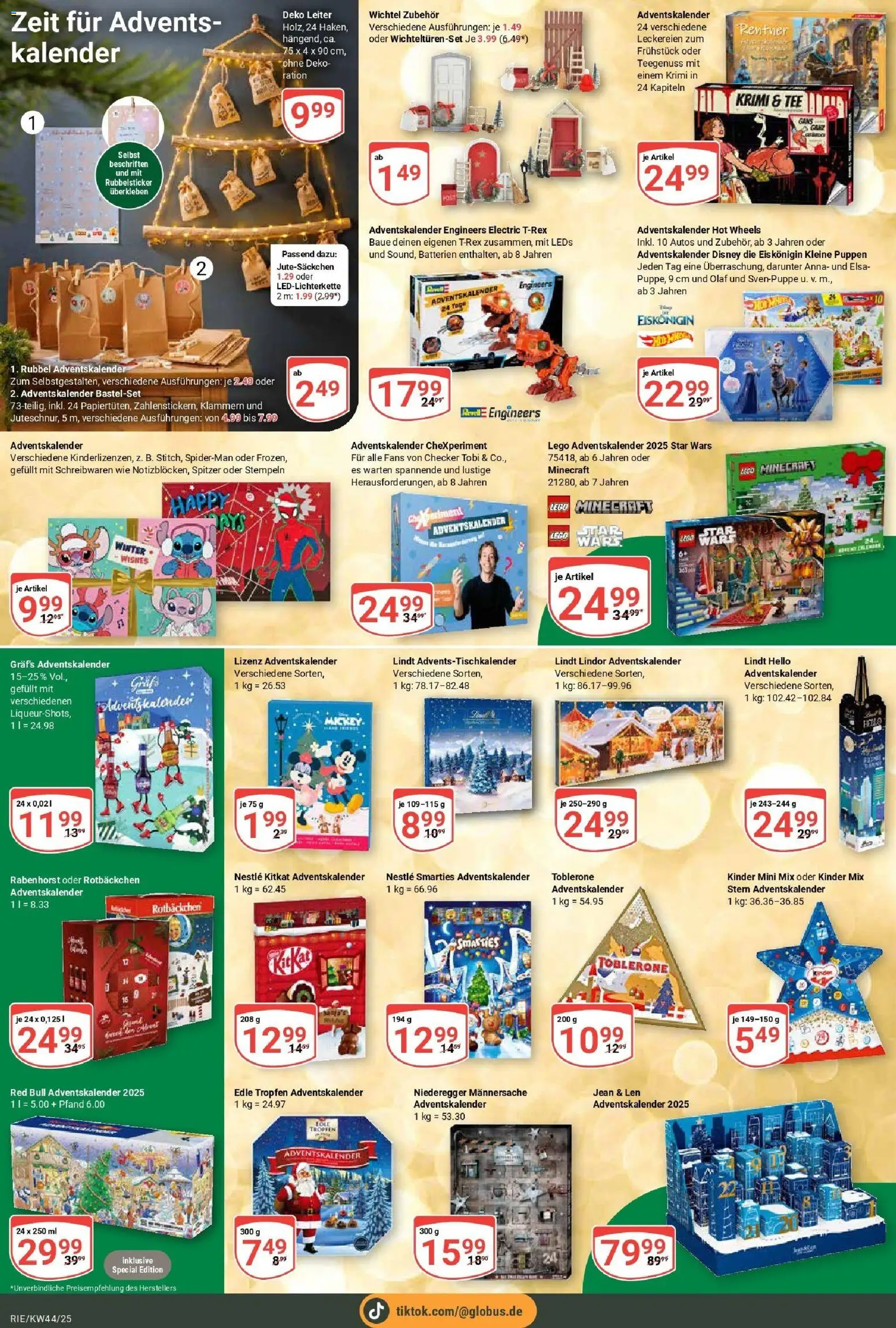 Globus prospekt Bochum-Riemke	 – gültig ab 26.10.2025 | Seite: 25 | Produkte: Batterien, Smarties, Tee, Lindt