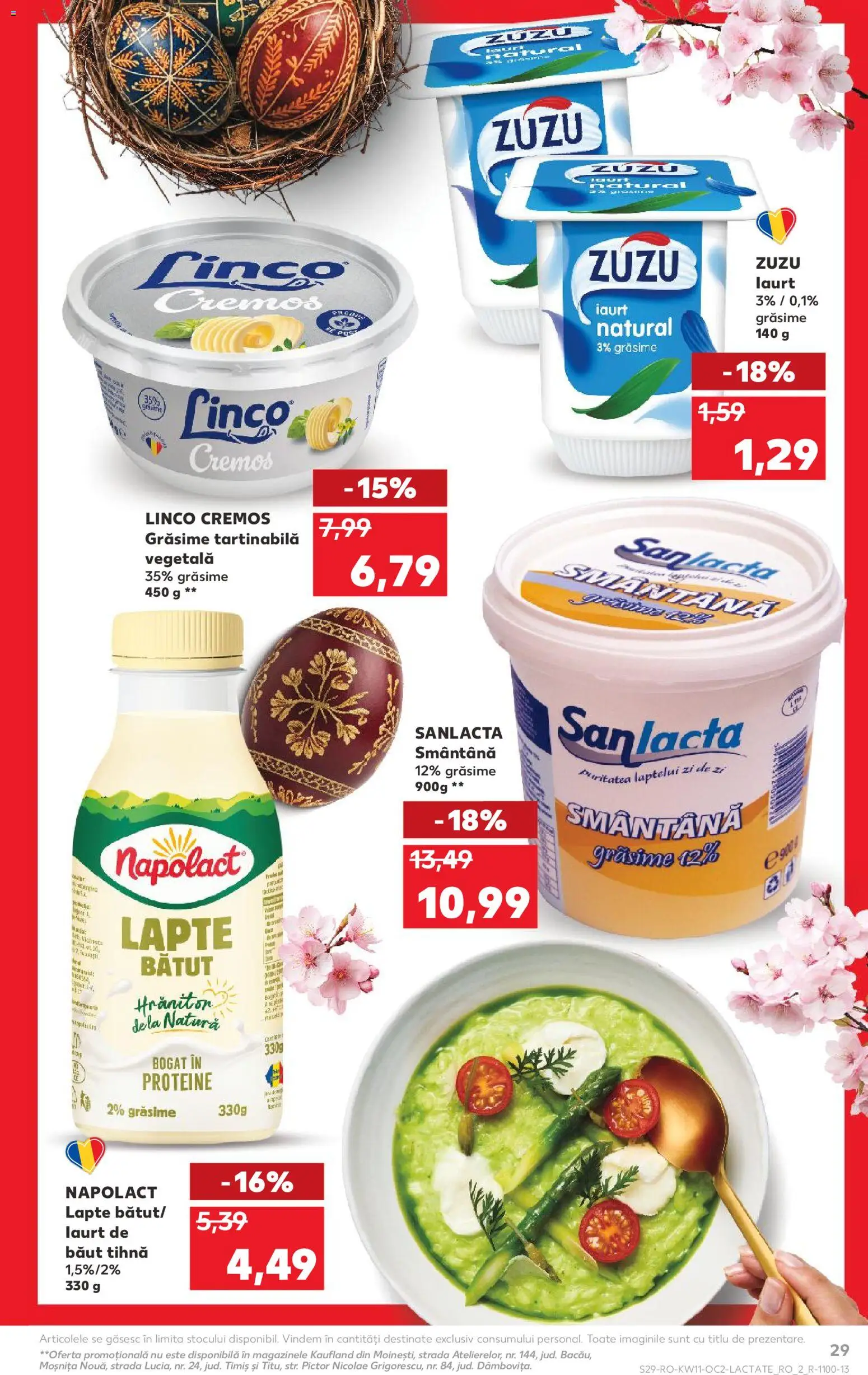 Noul catalog Kaufland – valabil de la 11.03.2026 | Pagină: 29 | Produse: Mătură, Lapte, Iaurt, Smântână