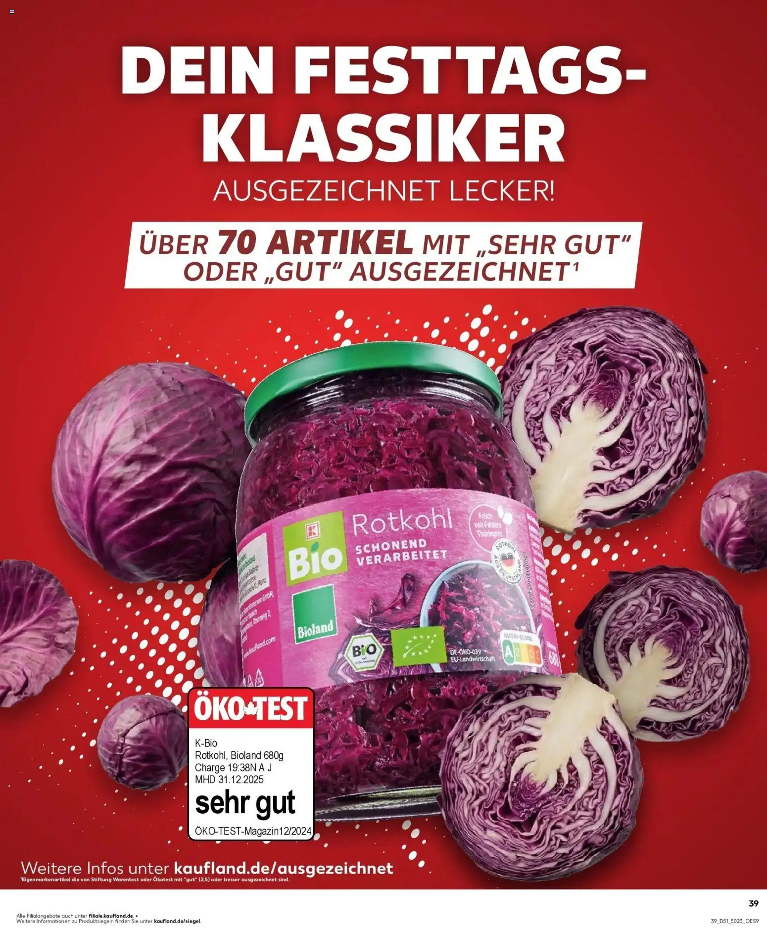 Kaufland prospekt Solingen	 – gültig ab 22.12.2025 | Seite: 39 | Produkte: Rotkohl