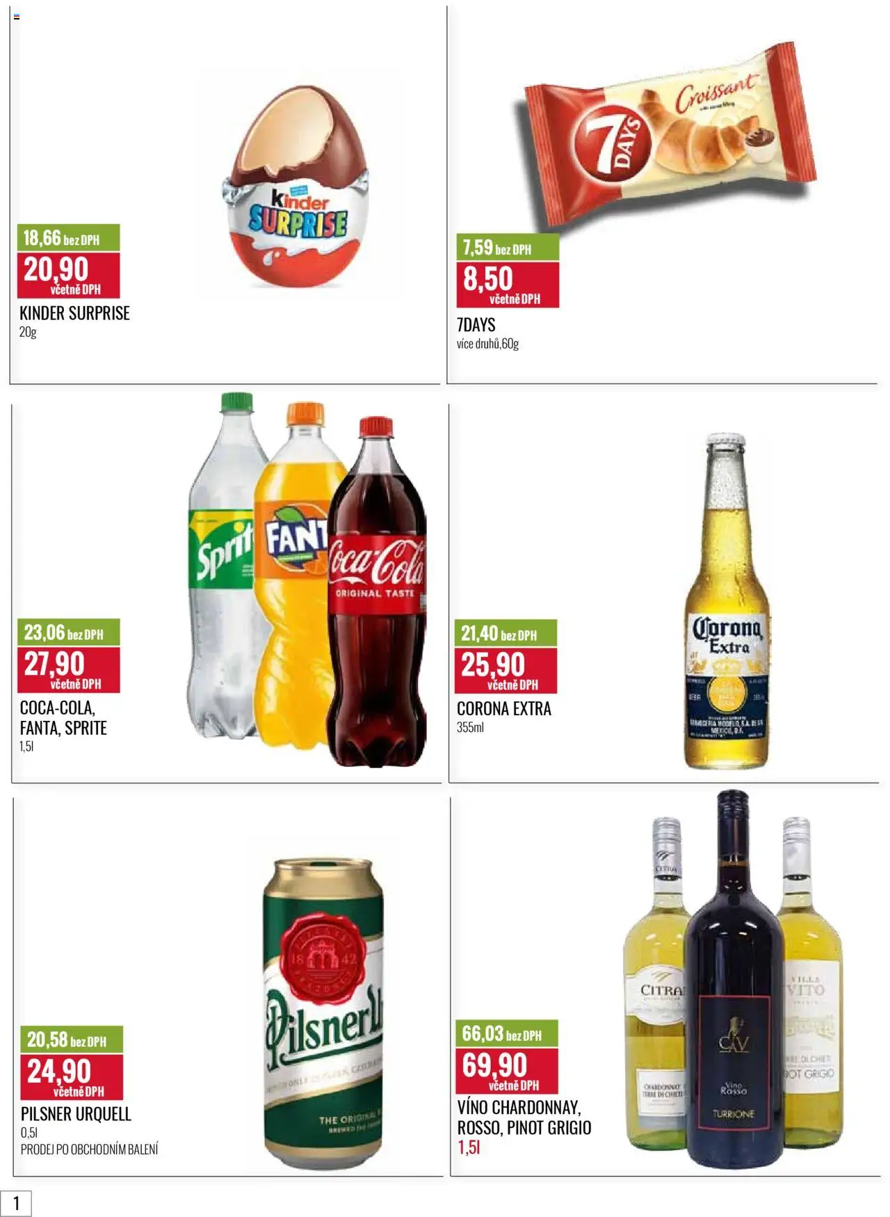 Ratio leták od 01.06.2025 | Strana: 2 | Produkty: Croissant, Kinder, Pinot Grigio, Cola