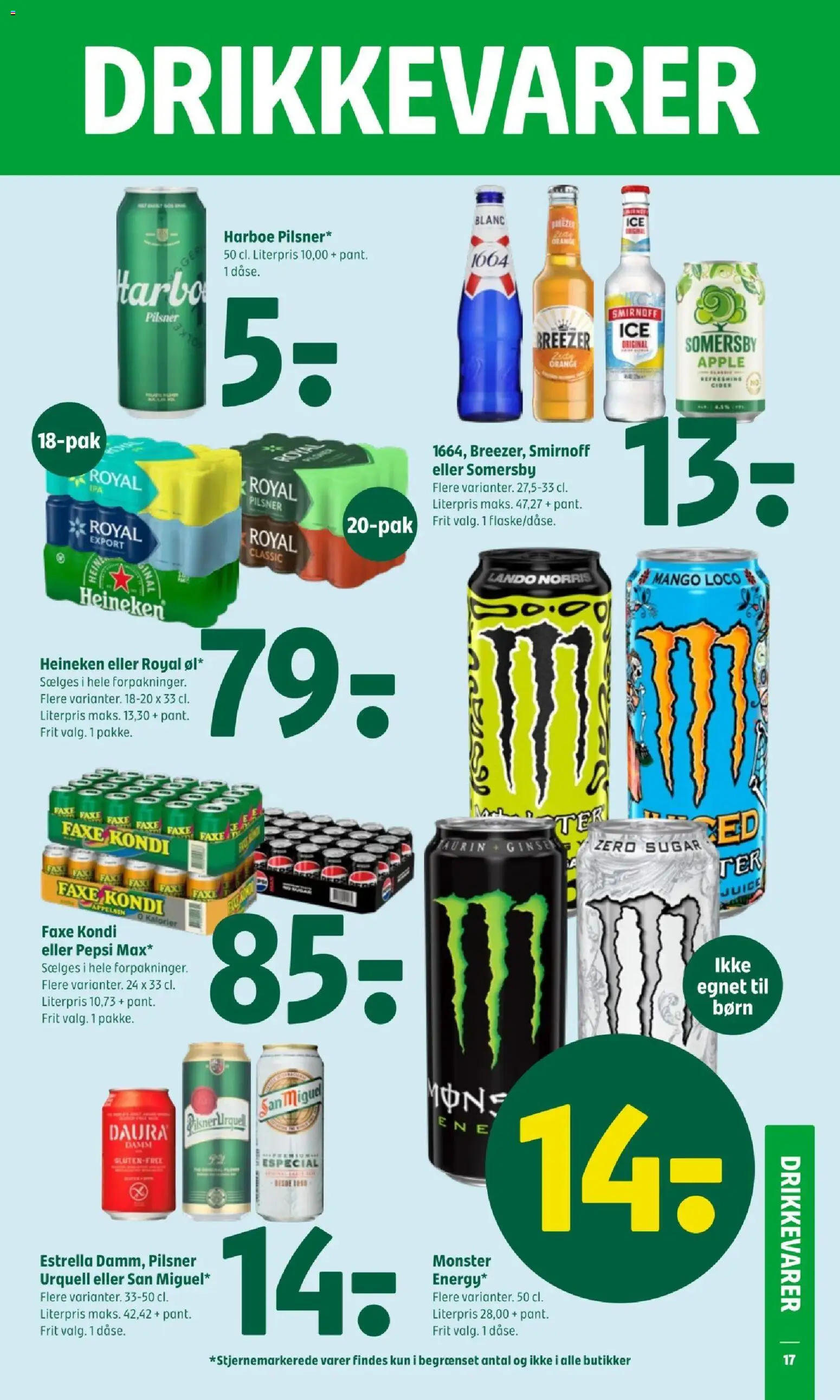 Coop 365 tilbudsavis – gyldig fra 04.04.2026 | Side: 17 | Produkter: Mango, Juice, Faxe Kondi, Pepsi