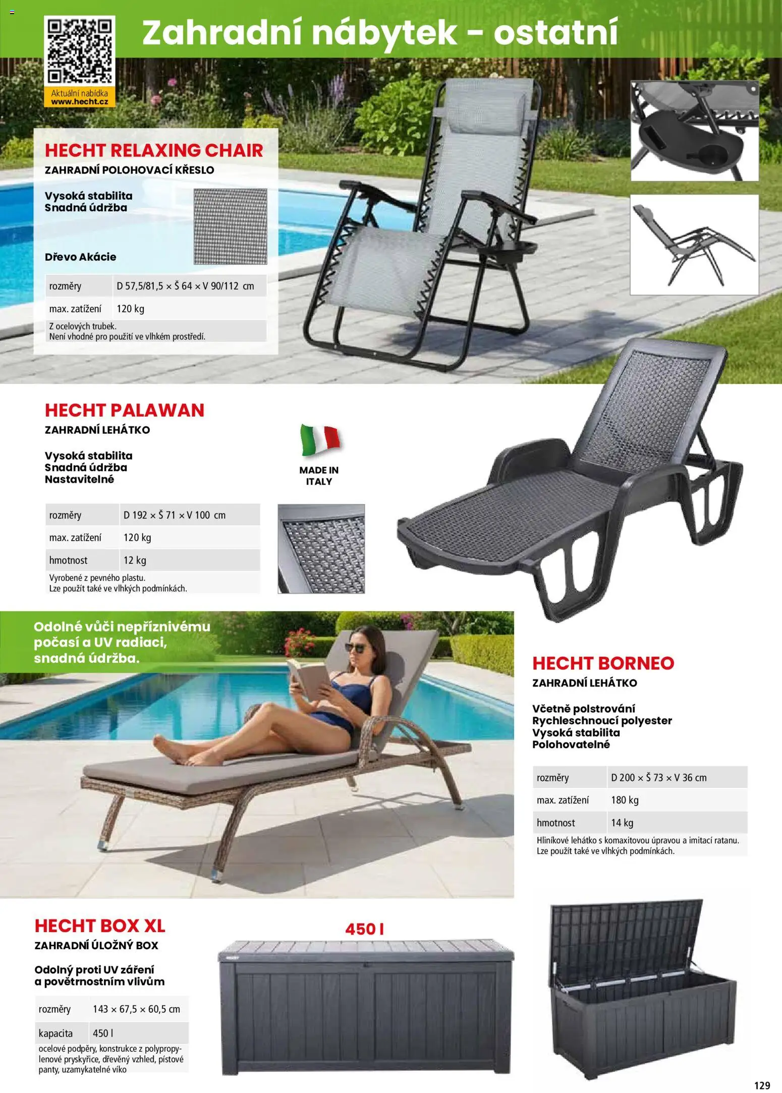 Hecht katalog - Jaro - léto 2026 od 19.02.2026 | Strana: 129 | Produkty: Box, Hecht, Nábytek, Lehátko