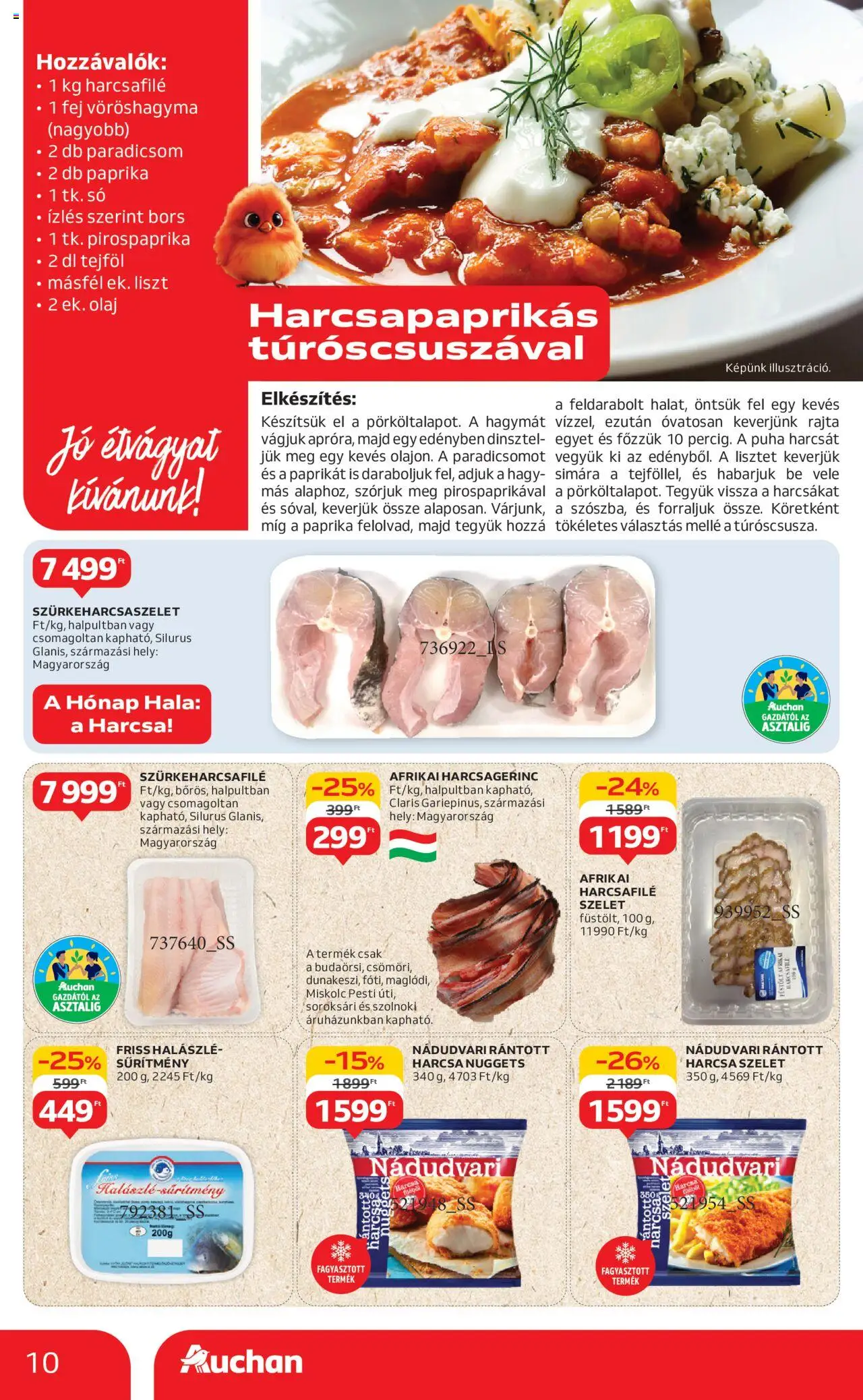 Auchan akciós ujság - amely érvényes a következő dátumtól: 07.08.2025 | Oldal: 10 | Termékek: Vöröshagyma, Olaj, Paradicsom, Bors