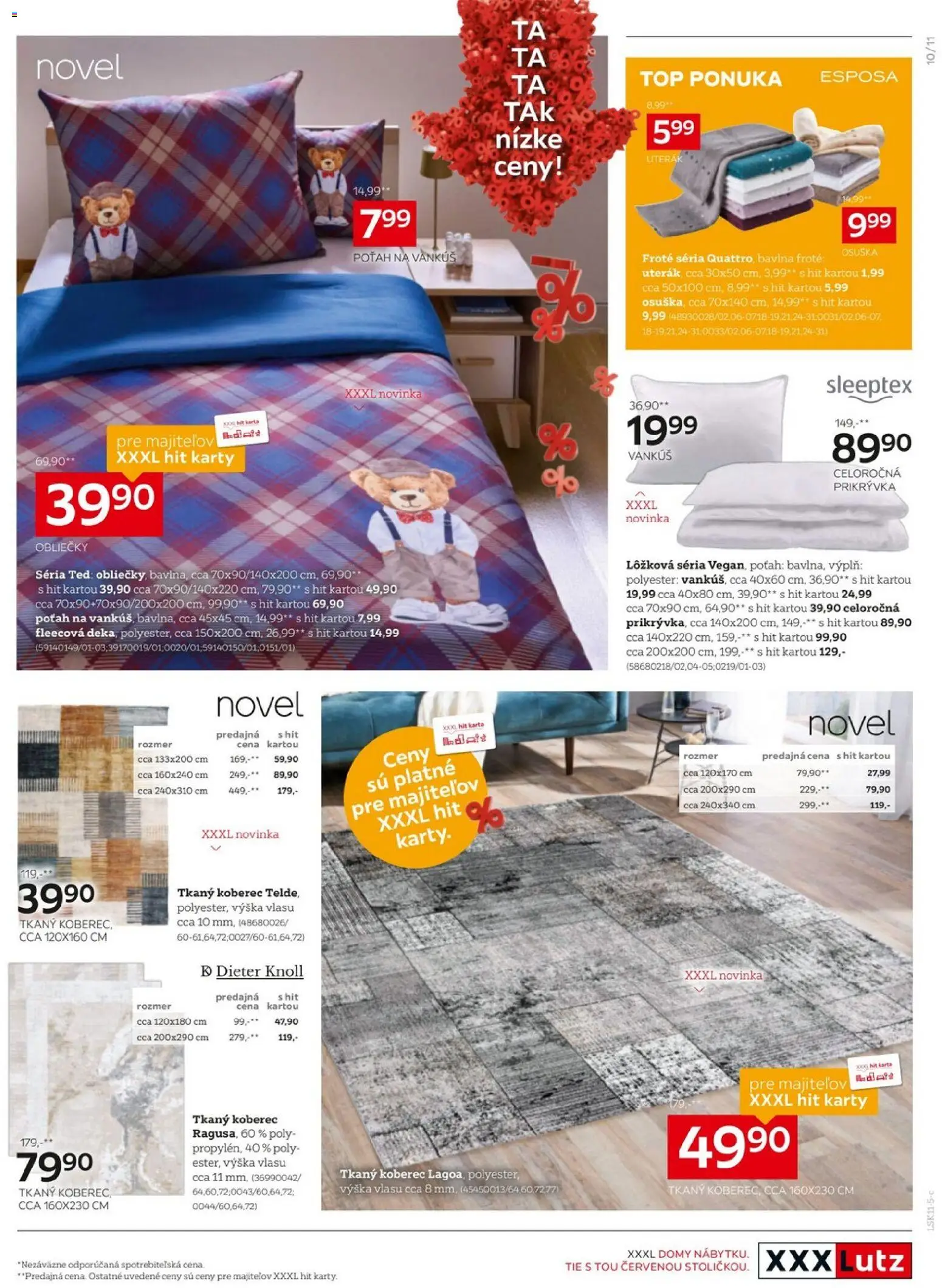 Nové XXXLutz akcie – leták je platný od 24.11.2025 | Strana: 11 | Produkty: Obliečky, Vankúš, Koberec, Prikrývka
