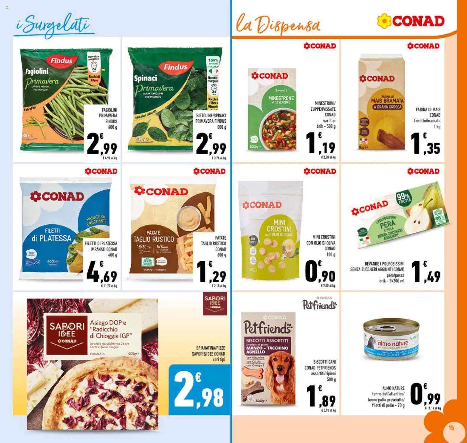 Volantino Conad del 03.01.2026 | Pagina: 15 | Prodotti: Biscotti, Verdure, Tacchino, Agnello