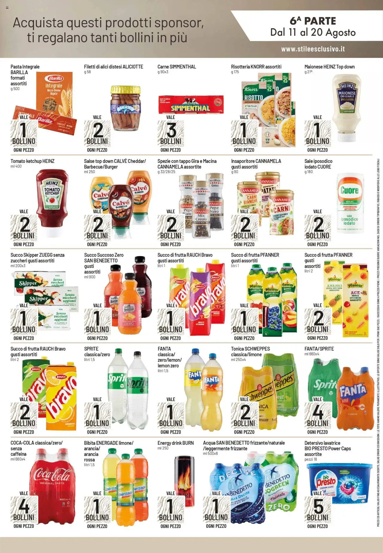 Volantino Galassia del 11.08.2025 | Pagina: 8 | Prodotti: Sale, Top, Arancia, Penne