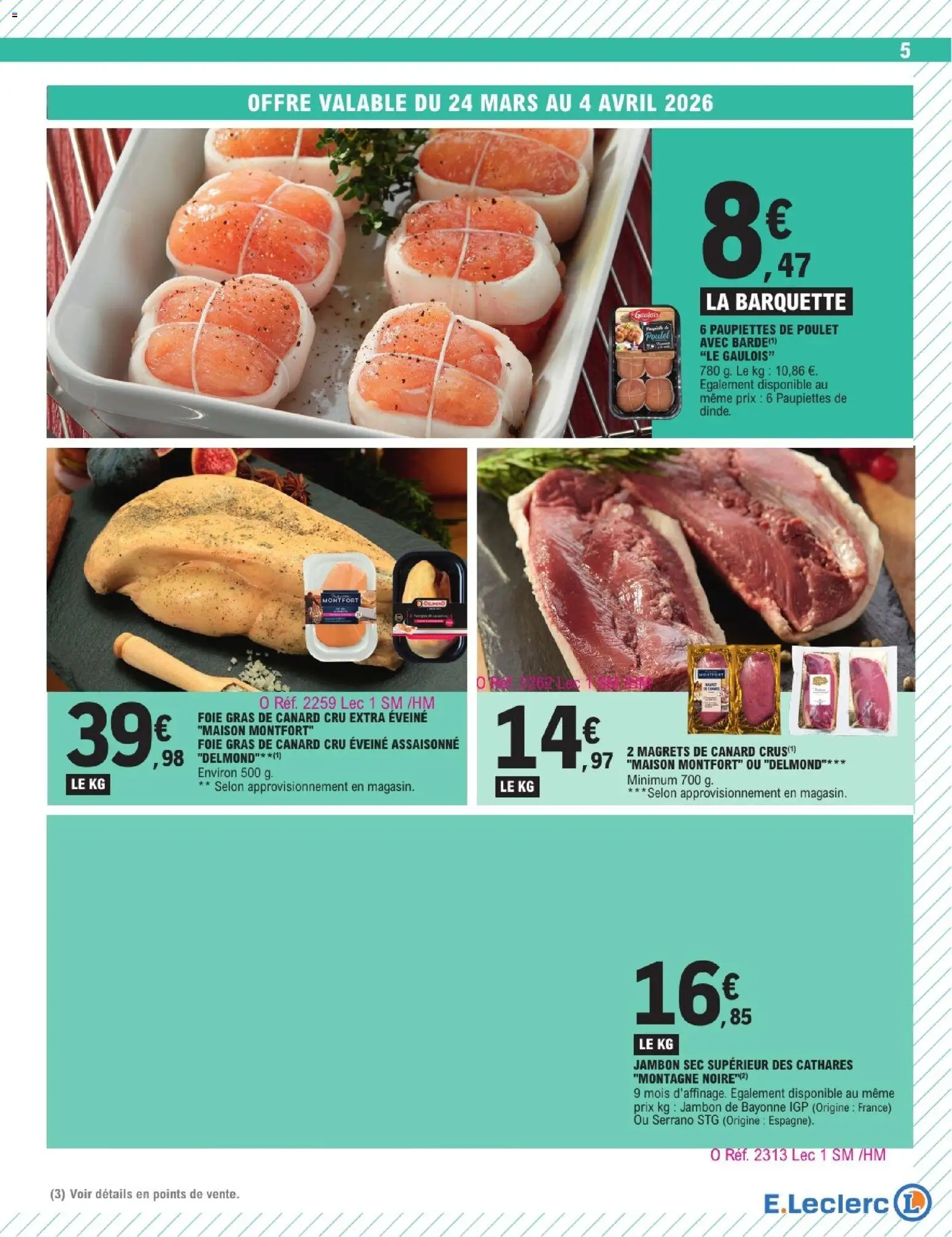{H1} | Page: 5 | Produits: Foie Gras de Canard, Jambon, Magrets de canard