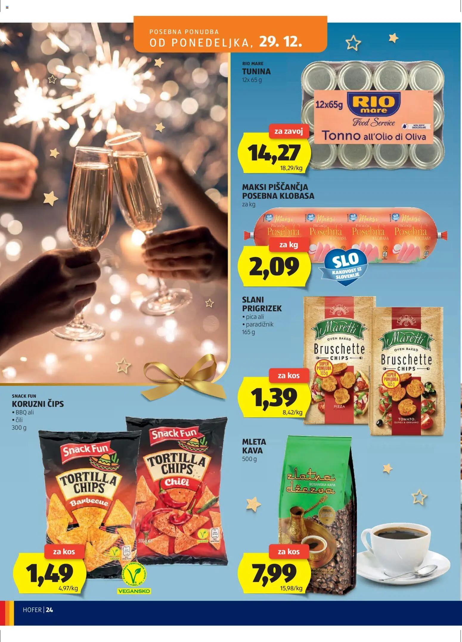 Hofer SI katalog | vrijedi od 23.12.2025 | Stranica: 24 | Proizvodi: Pica, Rio Mare, Kava, Pizza