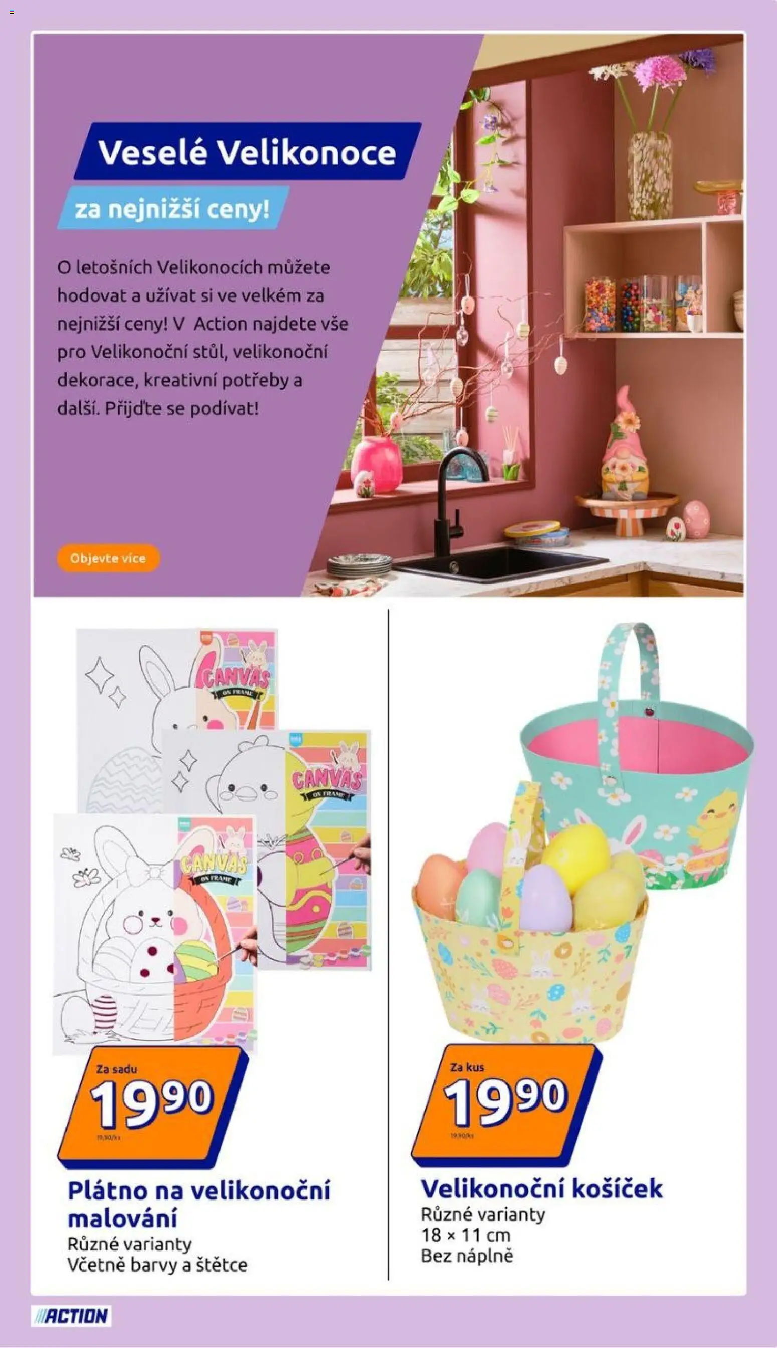 Action leták od 11.03.2026 | Strana: 19 | Produkty: Košíček, Barvy