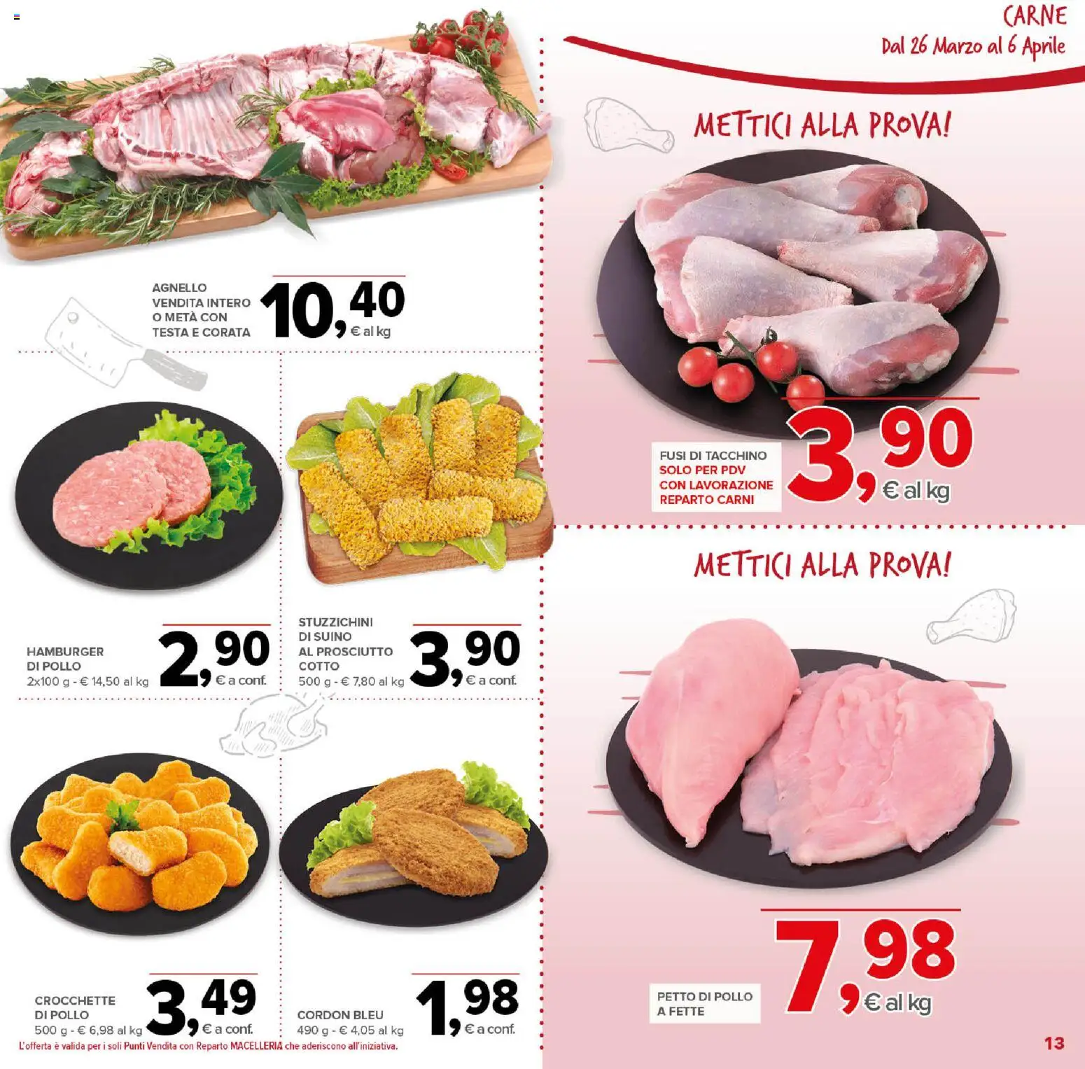 Volantino Todis del 26.03.2026 | Pagina: 13 | Prodotti: Petto di Pollo, Pollo, Suino, Tacchino