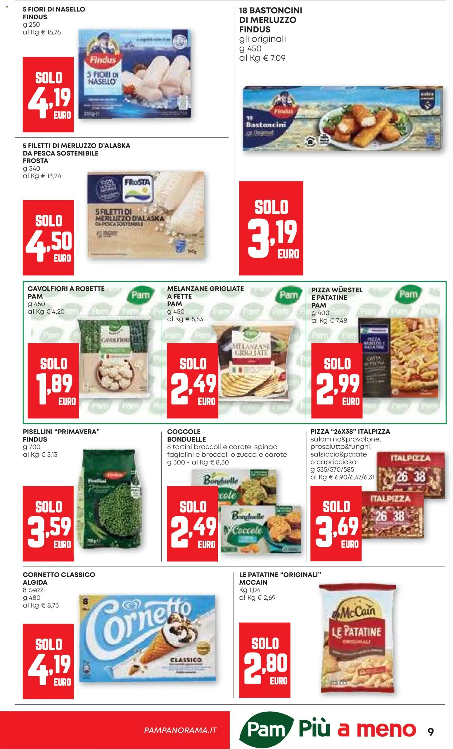 Volantino Panorama del 12.03.2026 | Pagina: 9 | Prodotti: Cornetto, Wurstel, Melanzane, Fagiolini