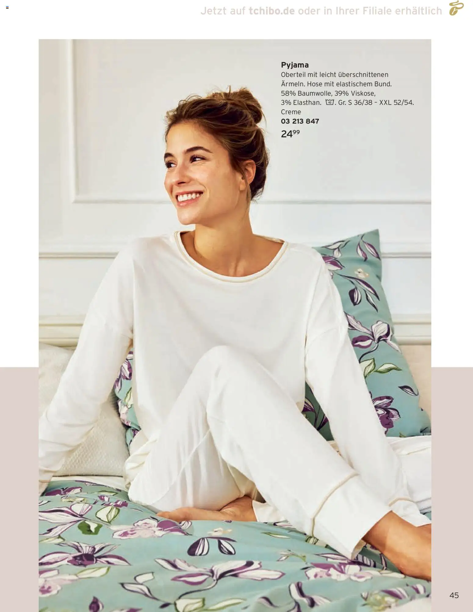 Tchibo Katalog Frühling – gültig ab 24.03.2026 | Seite: 45 | Produkte: Creme, Hose, Pyjama