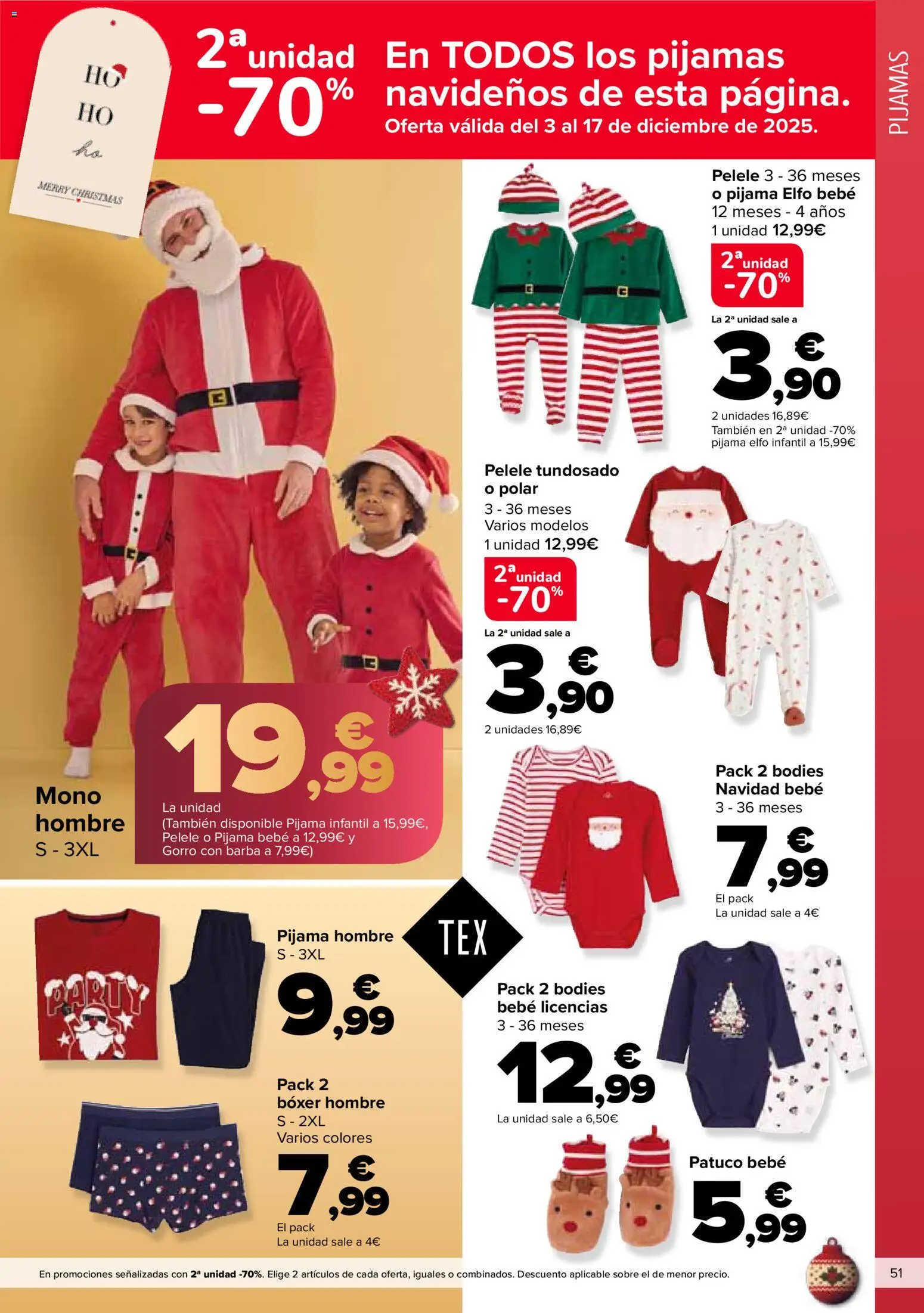 Carrefour folleto │ válido desde el 03.12.2025 | Página: 51 | Productos: Pijama, Pijama infantil