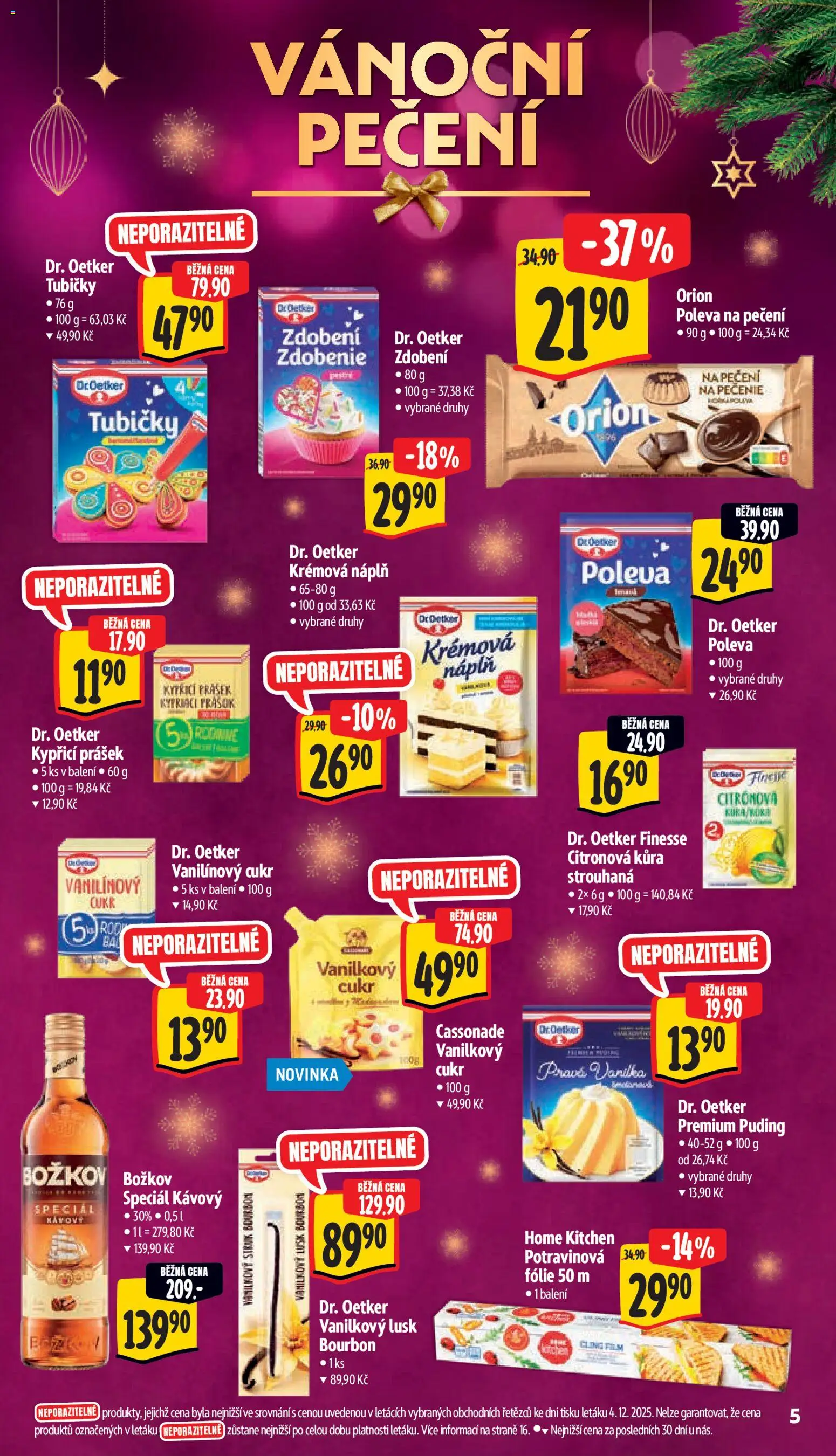 Albert leták - Supermarket od 10.12.2025 | Strana: 10 | Produkty: Bourbon, Cukr, Božkov, Vanilkový lusk