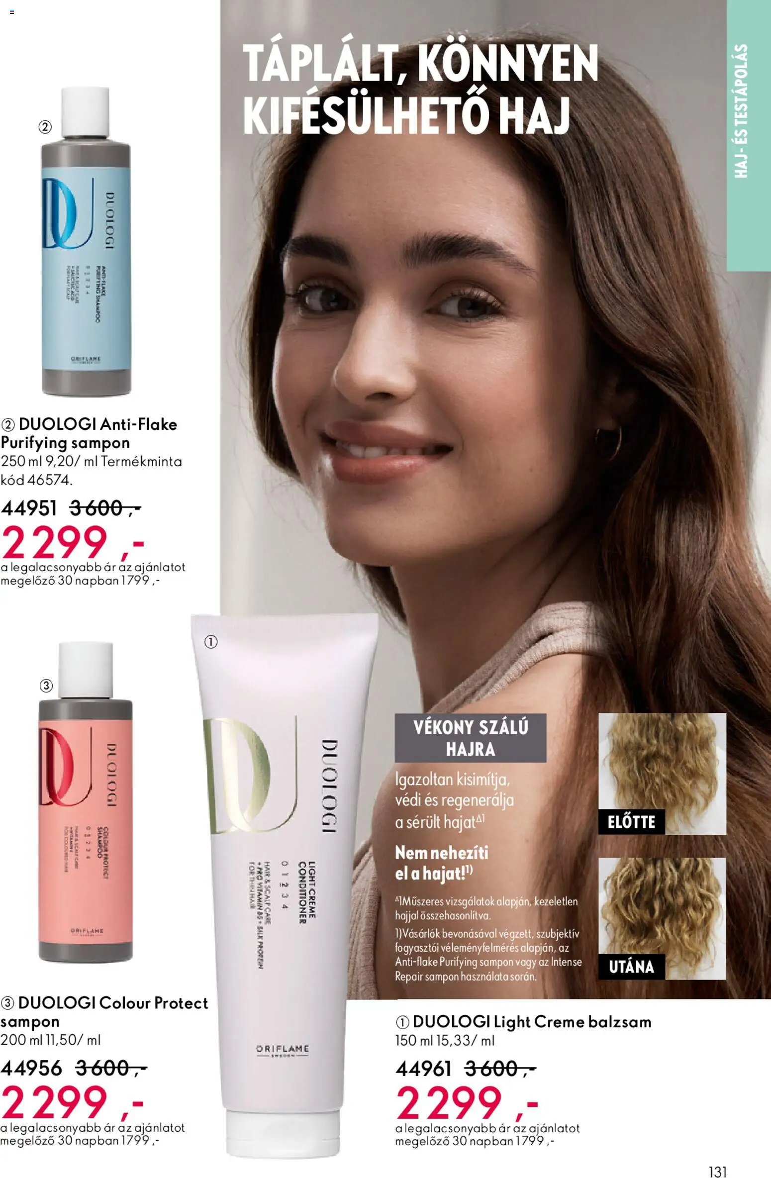 Oriflame akciós ujság - amely érvényes a következő dátumtól: 24.12.2025 | Oldal: 131 | Termékek: Protein, Sampon