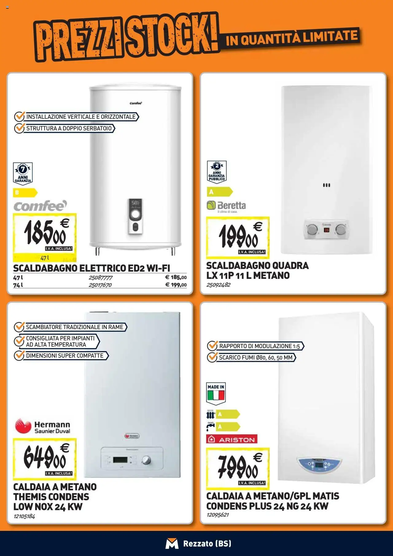 Volantino TECNOMAT del 27.08.2025 | Pagina: 8 | Prodotti: Scaldabagno, Caldaia