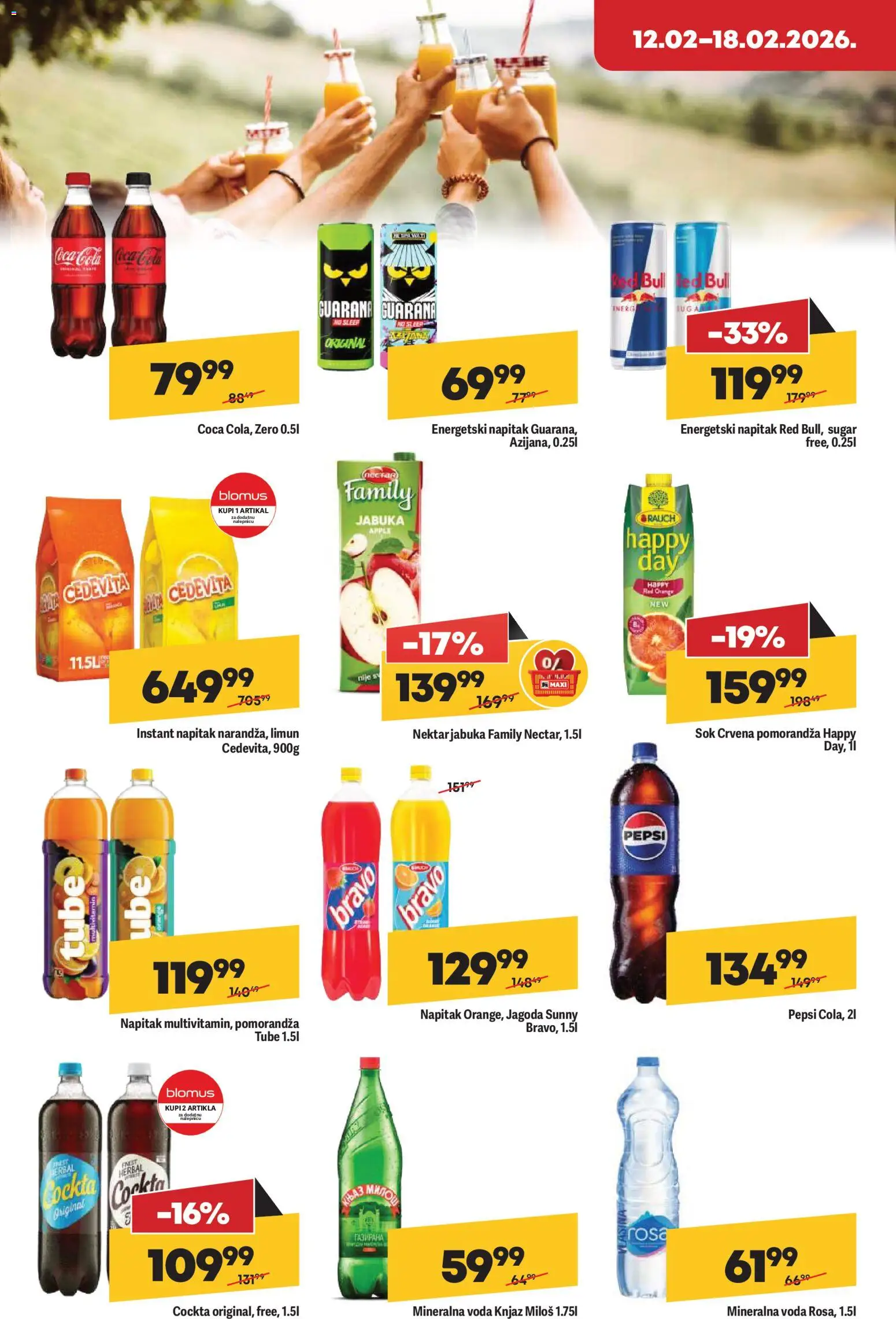 Maxi katalog - važi od 12.02.2026 | Strana: 20 | Proizvode: Pomorandza, Guarana, Sok, Limun