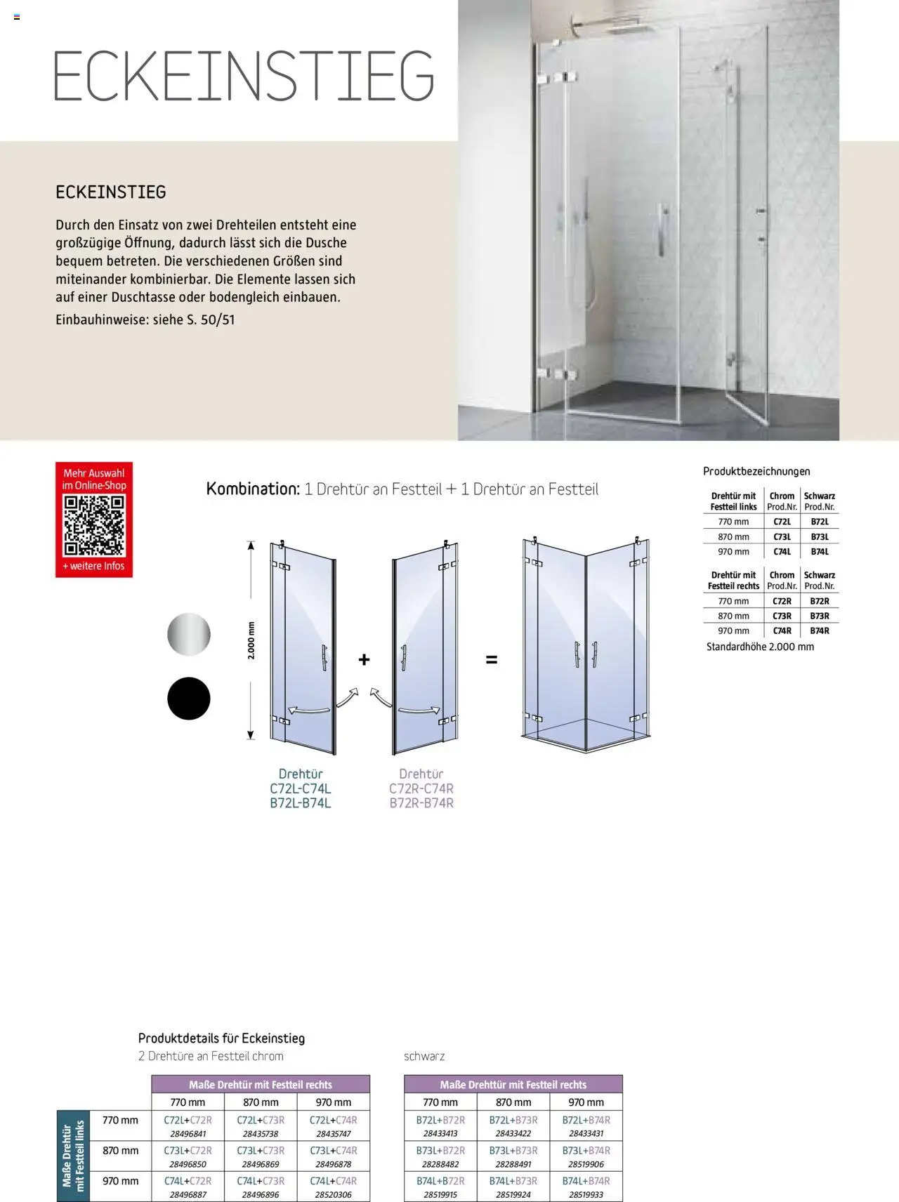 Bauhaus Camargue Duschwandsystem 2024 gültig ab 28.08.2024 | Seite: 46 | Produkte: Dusche