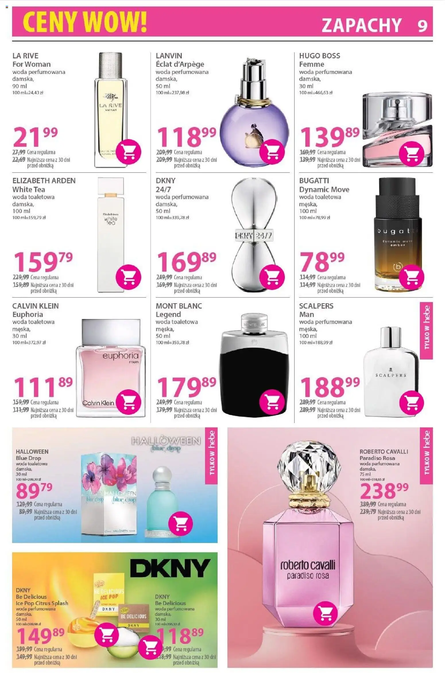 Hebe Gazetka od 16.01.2026 | Strona: 9 | Produkty: Woda toaletowa, Woda
