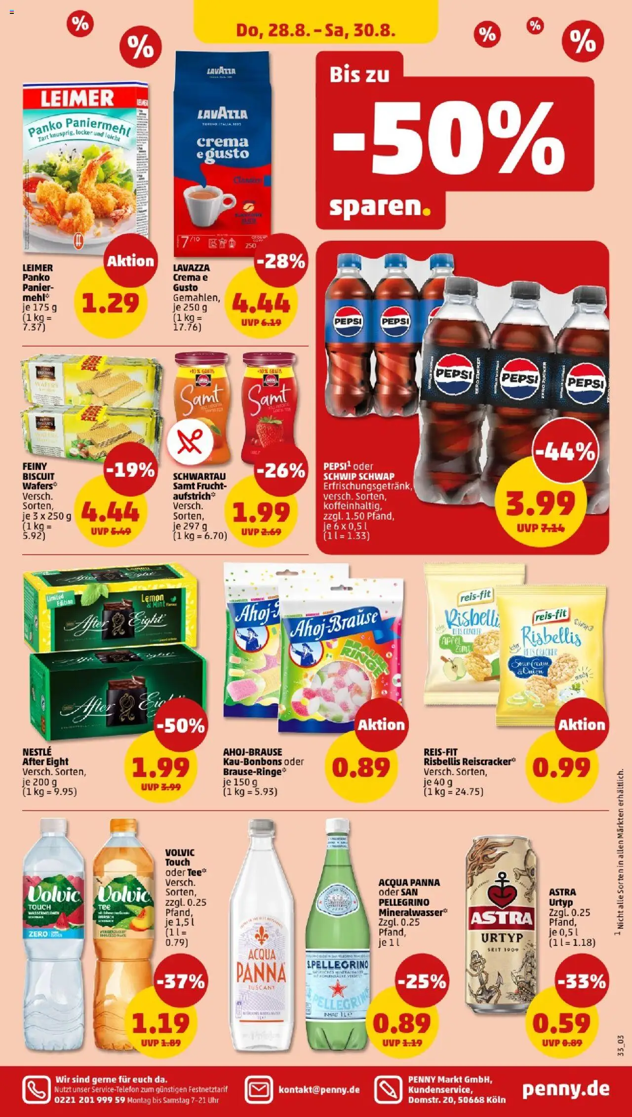 Penny - Hamburg - gültig ab dem 25.08.2025 | Seite: 33 | Produkte: Schwip schwap, Mineralwasser, Zucker, Pepsi