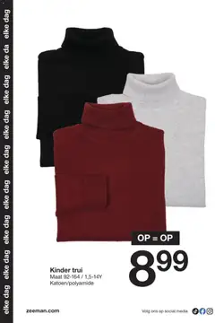 Zeeman - Black Friday  - Voorbeeld van een folder van Zeeman, geldig van 22.11.2025 | Pagina: 10 | Producten: Kinder, Trui