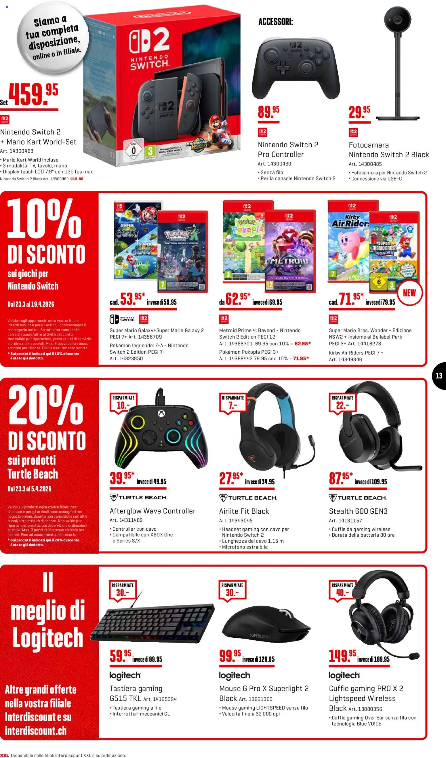 Interdiscount aktionen IT – gültig ab 23.03.2026 | Seite: 13 | Produkte: Headset, Xbox