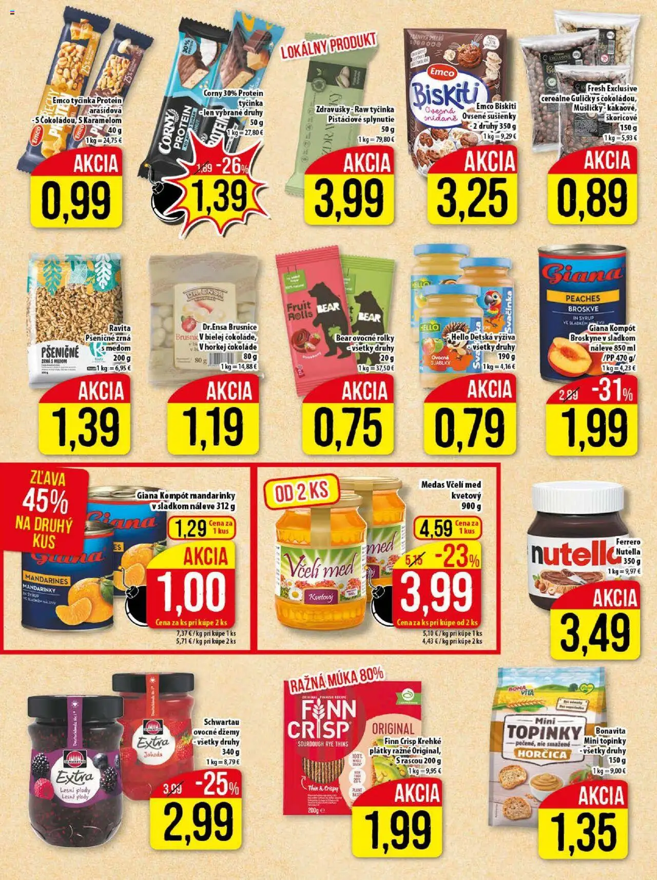 Nové Klas akcie – leták je platný od 08.09.2025 | Strana: 15 | Produkty: Protein, Mandarinky, Múka, Broskyne