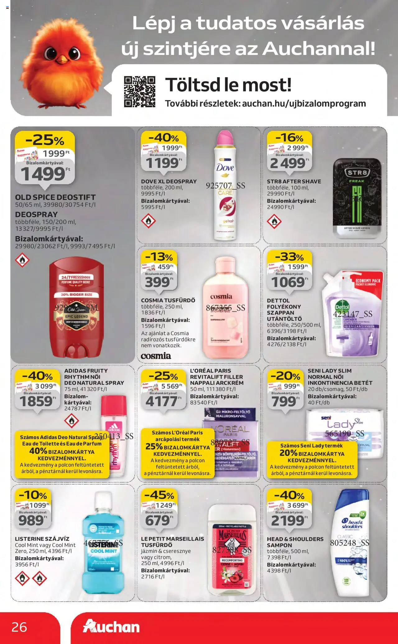 Auchan akciós ujság - amely érvényes a következő dátumtól: 21.08.2025 | Oldal: 26 | Termékek: Cseresznye, Parfüm, Sampon, Szájvíz