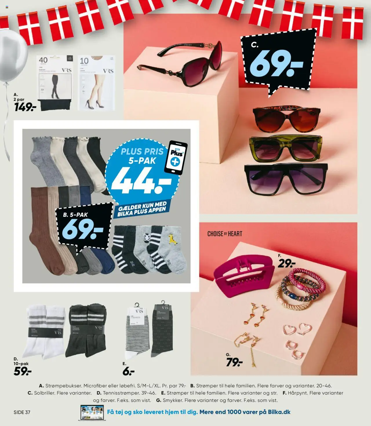 Bilka Tilbudsavis gyldig fra 25.07.2025 | Side: 28 | Produkter: Søm, Strømper, Sko, Tøj