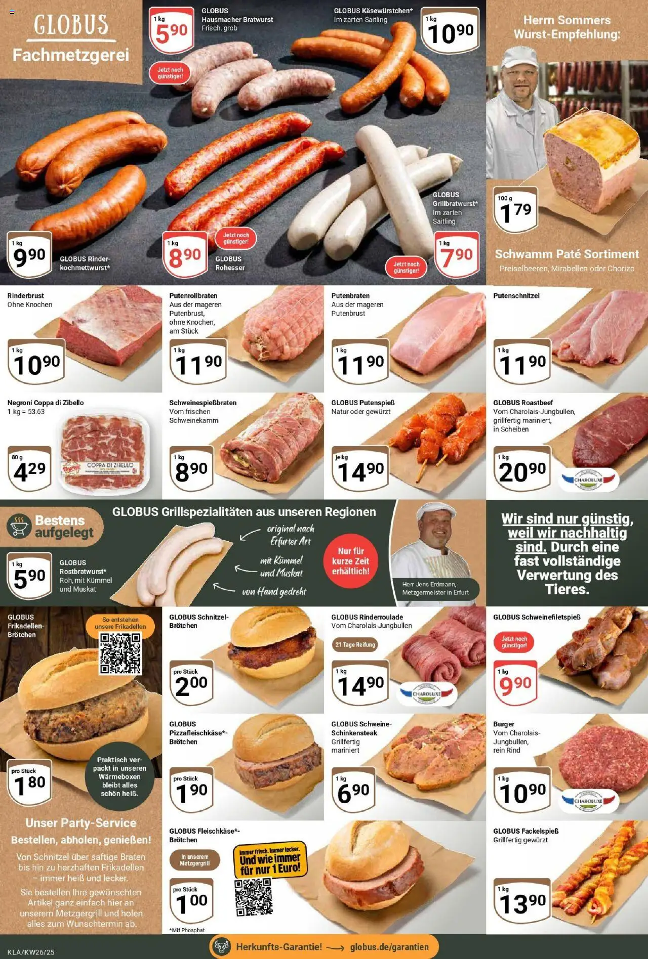 Globus prospekt Kaiserslautern	 - gültig ab dem 22.06.2025 | Seite: 12 | Produkte: Burger, Schnitzel, Putenschnitzel, Steak
