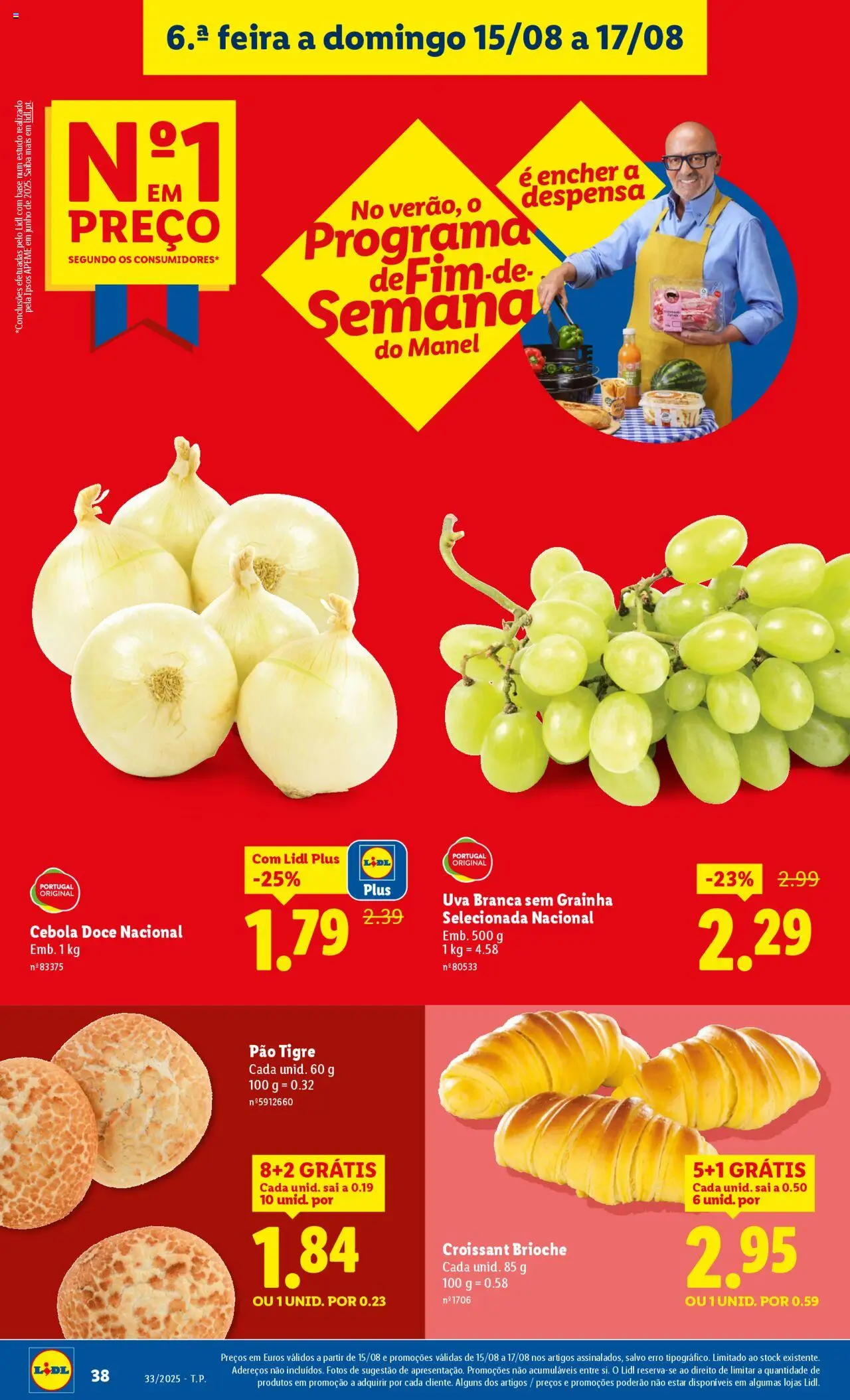 Lidl folheto │ válido de 11.08.2025 | Página: 38 | Produtos: Base, Cebola, Pão