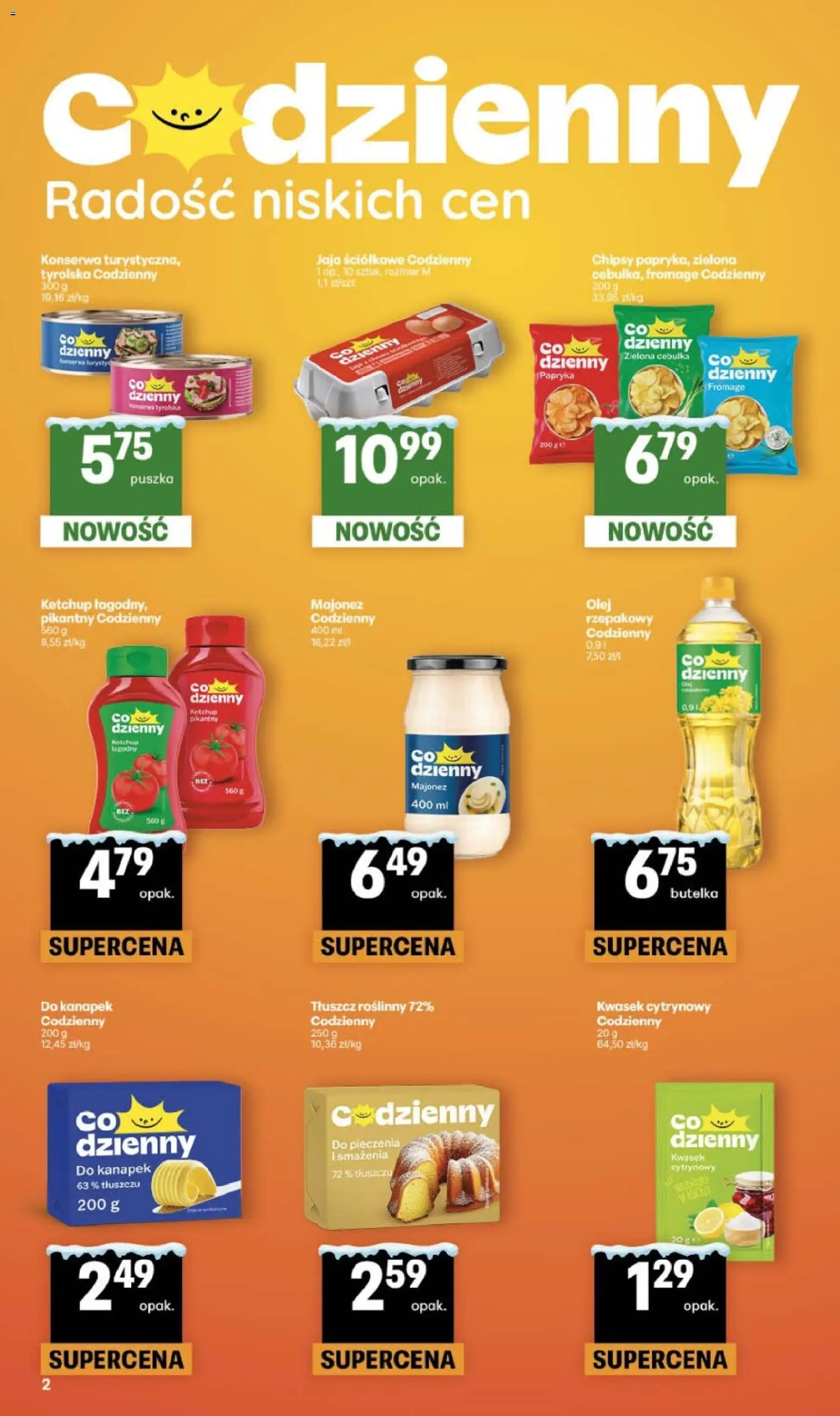 Delikatesy Centrum Gazetka od 29.01.2026 | Strona: 2 | Produkty: Kwasek cytrynowy, Papryka, Olej, Majonez