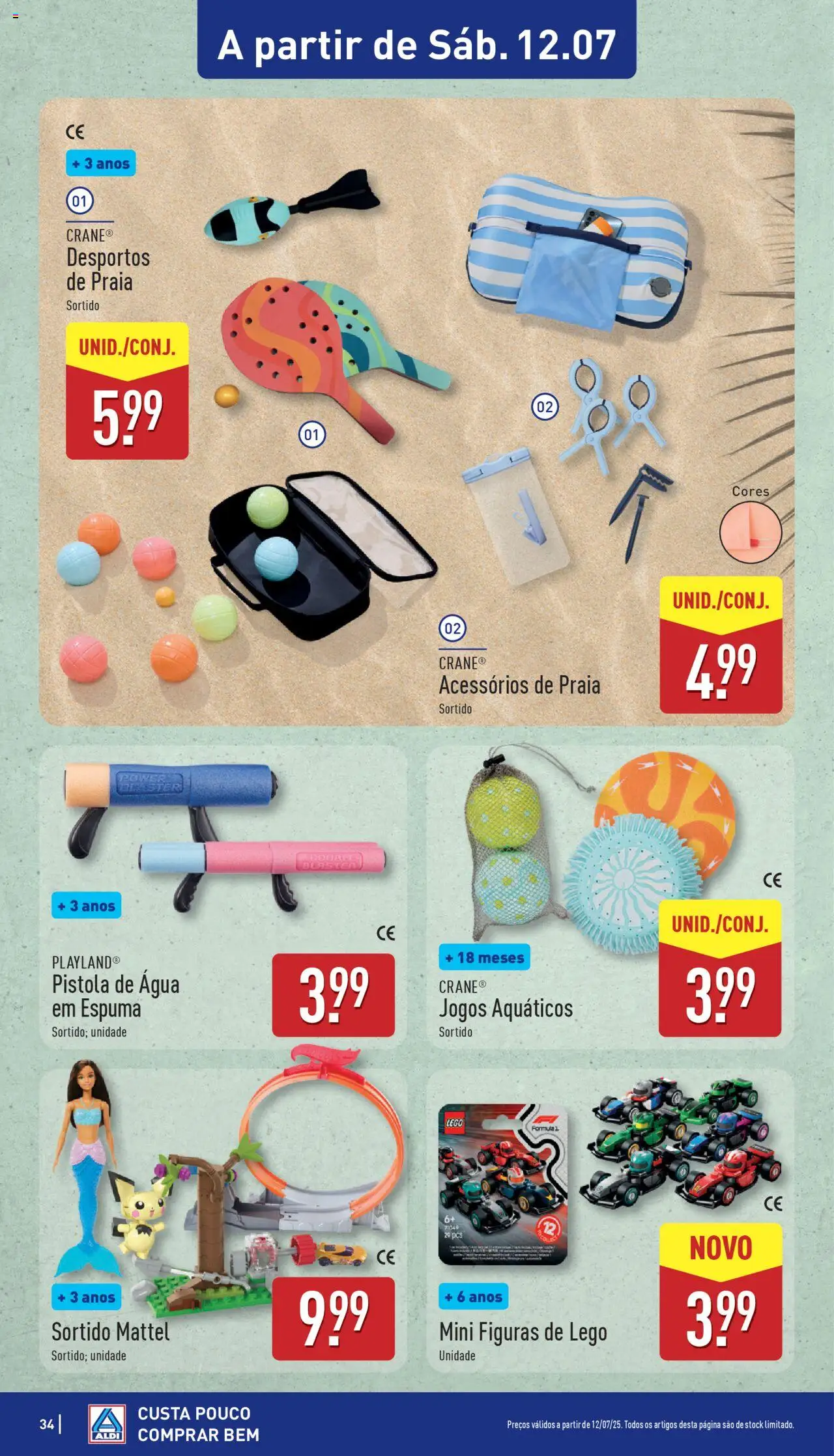 Aldi folheto │ válido de 07.07.2025 | Página: 34 | Produtos: Agua, Jogos