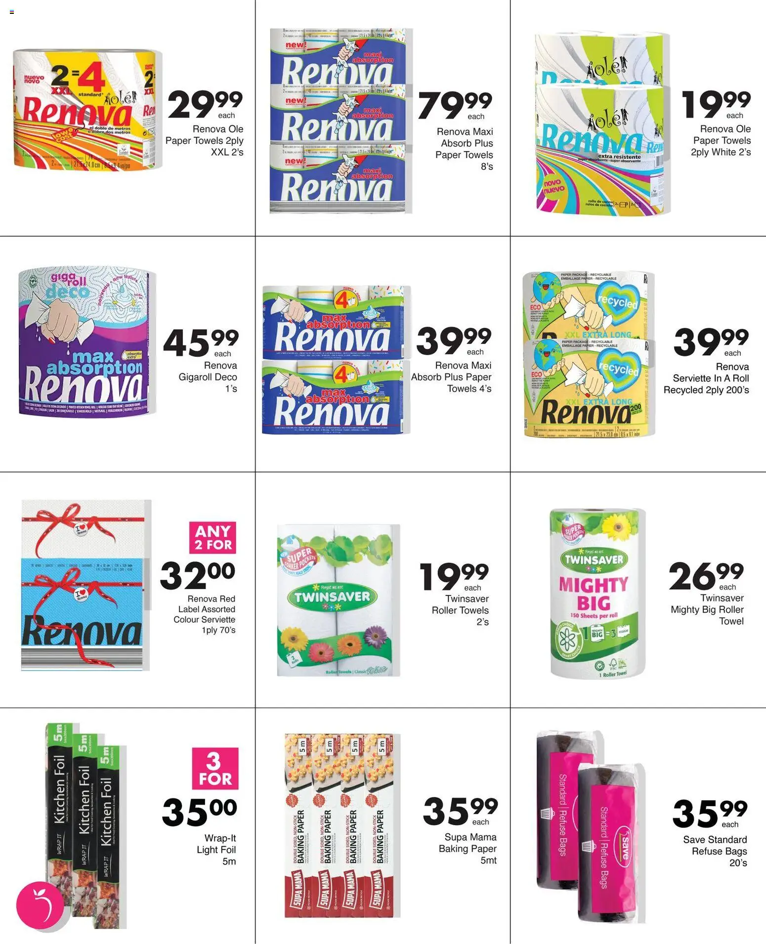 New Save catalogue – valid from 29.01.2026 | Page: 49 | Products: Towel, Light, Refuse bags, Roller towel