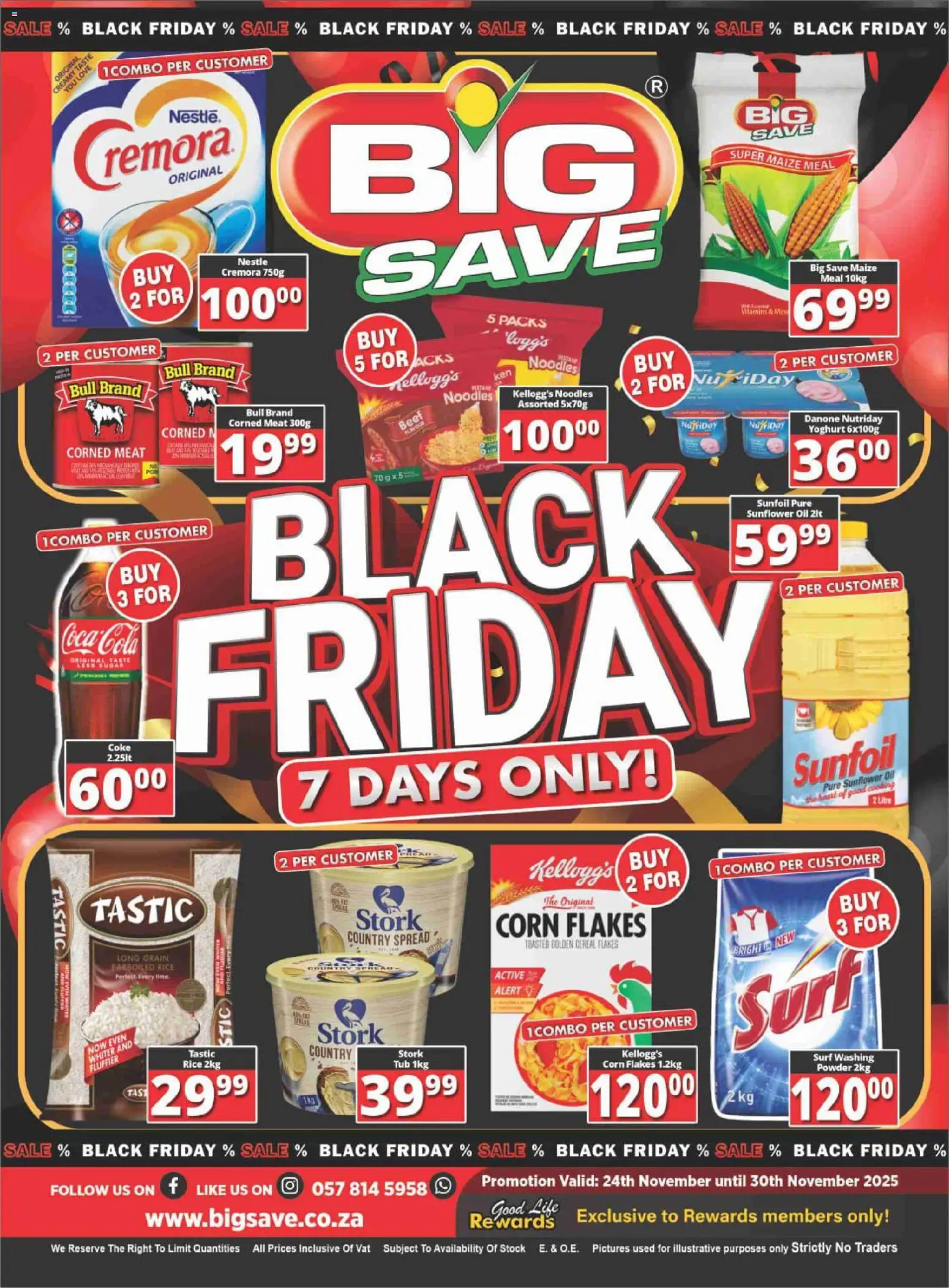New Big Save catalogue – valid from 24.11.2025 | Page: 1 | Products: Maize meal, Vitamins, Oil, Sugar