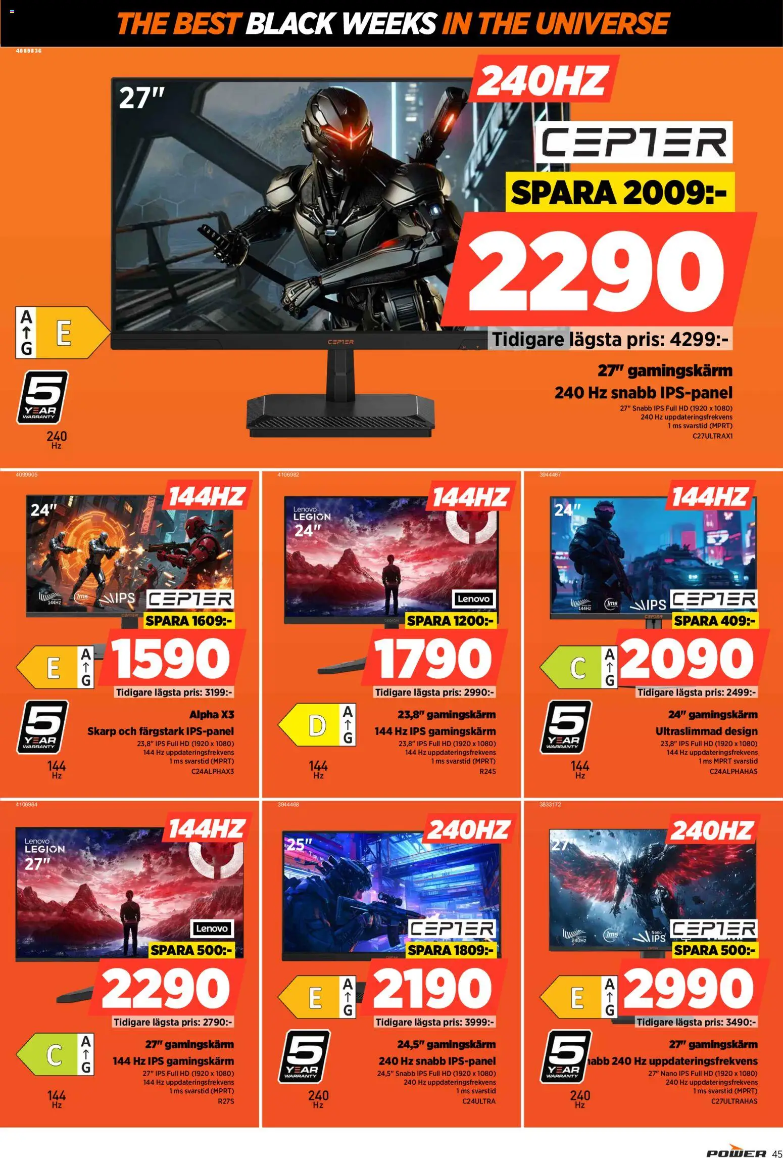 Power reklamblad aktuell från 17.11.2025 | Sida: 45