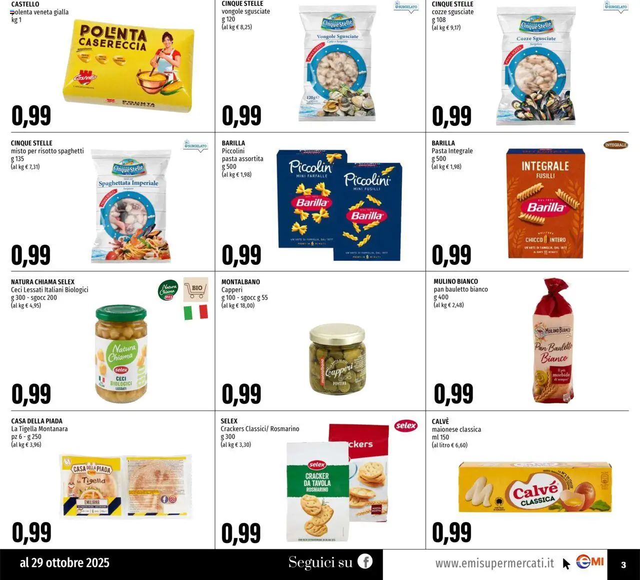 Volantino EMI del 16.10.2025 | Pagina: 3 | Prodotti: Rosmarino, Cozze, Ceci, Maionese