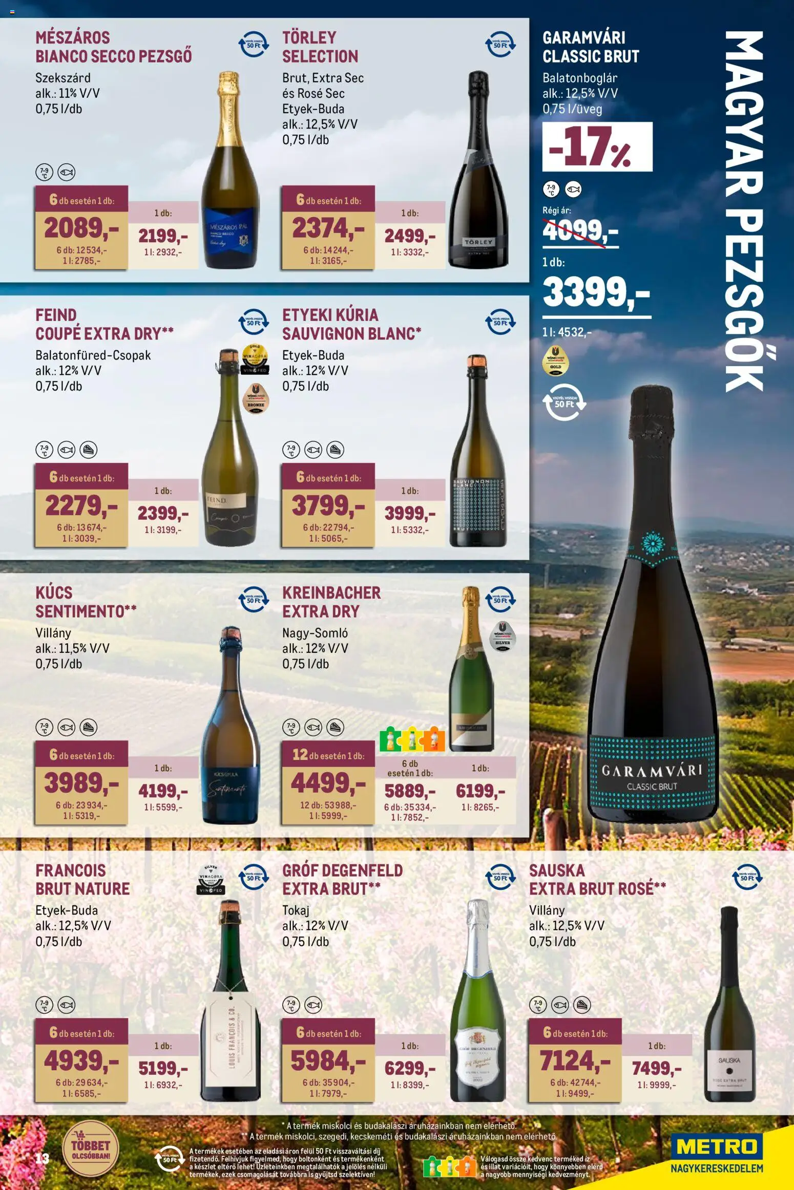 Metro akciós ujság - amely érvényes a következő dátumtól: 01.04.2026 | Oldal: 12 | Termékek: Pezsgő, Só