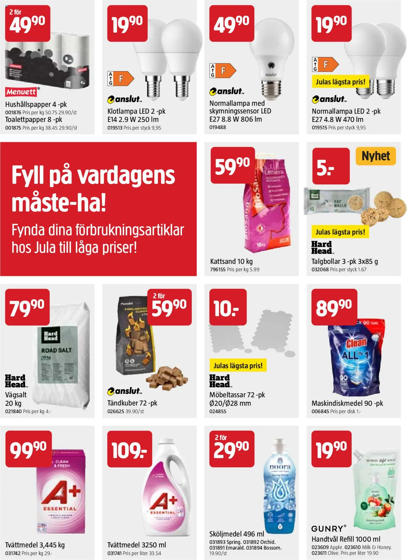 Jula reklamblad aktuell från 15.01.2026 | Sida: 6 | Produkter: Tvättmedel, Sköljmedel, Toalettpapper, Handtvål