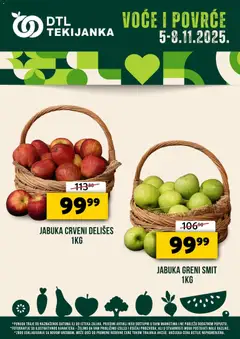 Tekijanka voće i povrće - pregled Tekijanka kataloga - važi od 05.11.2025