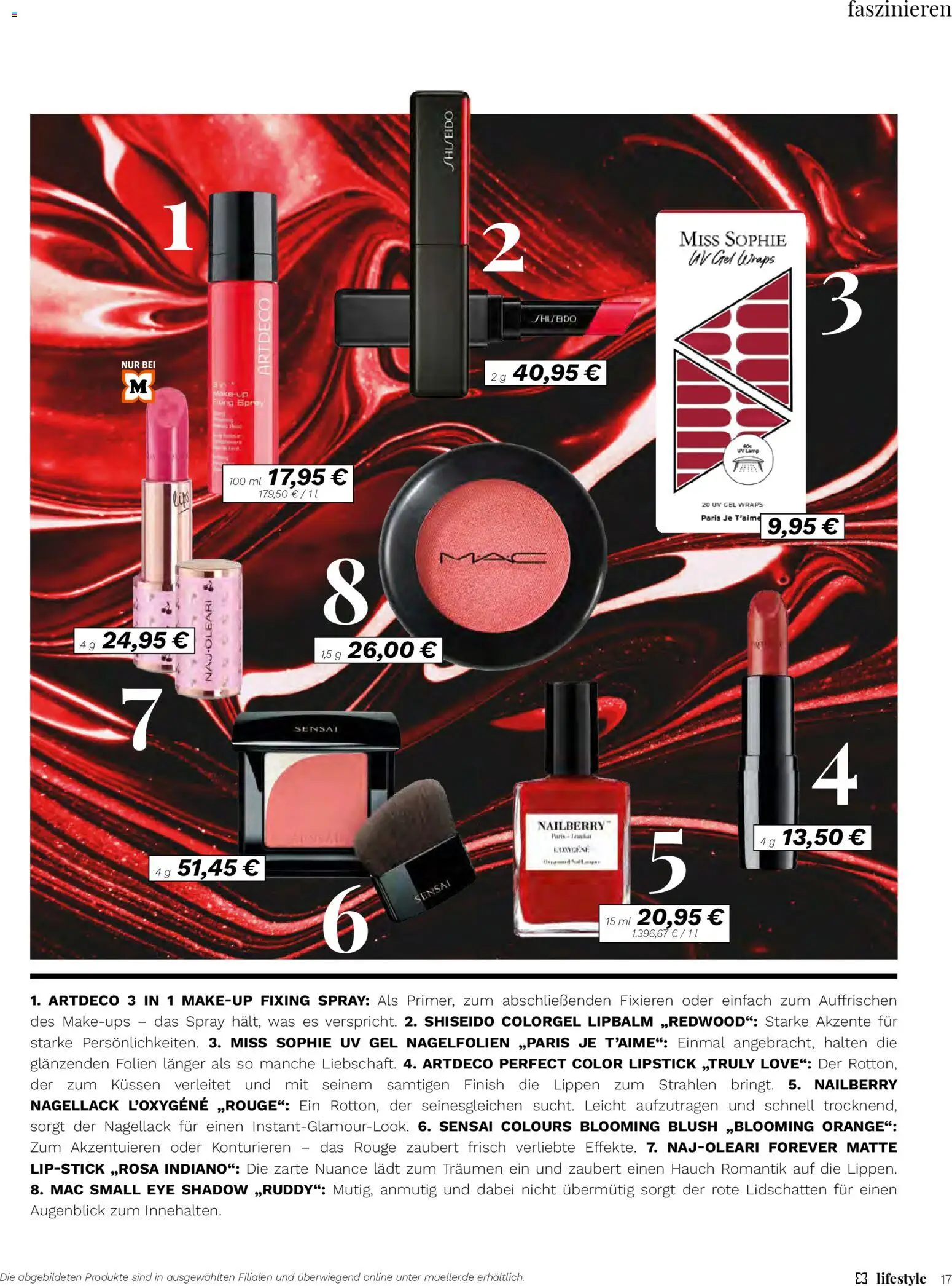 Müller - Lifestyle – gültig ab 01.01.2026 | Seite: 17 | Produkte: Lidschatten, Finish, Blush, Lip Balm