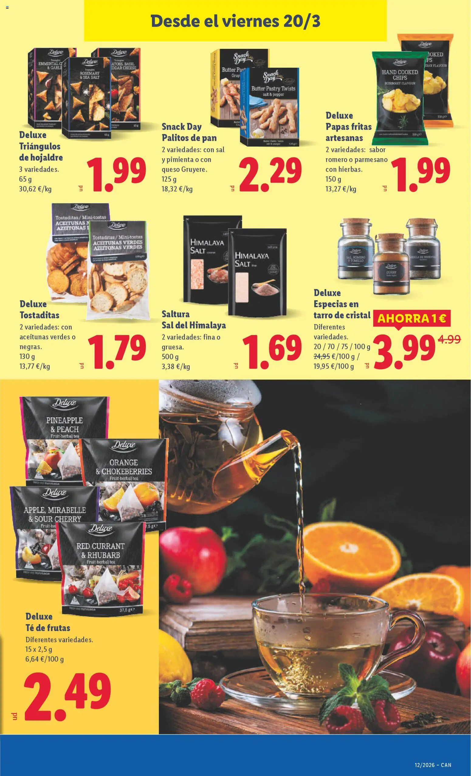 Lidl folleto │ válido desde el 16.03.2026 | Página: 37 | Productos: Queso, Pan, Papas fritas, Té