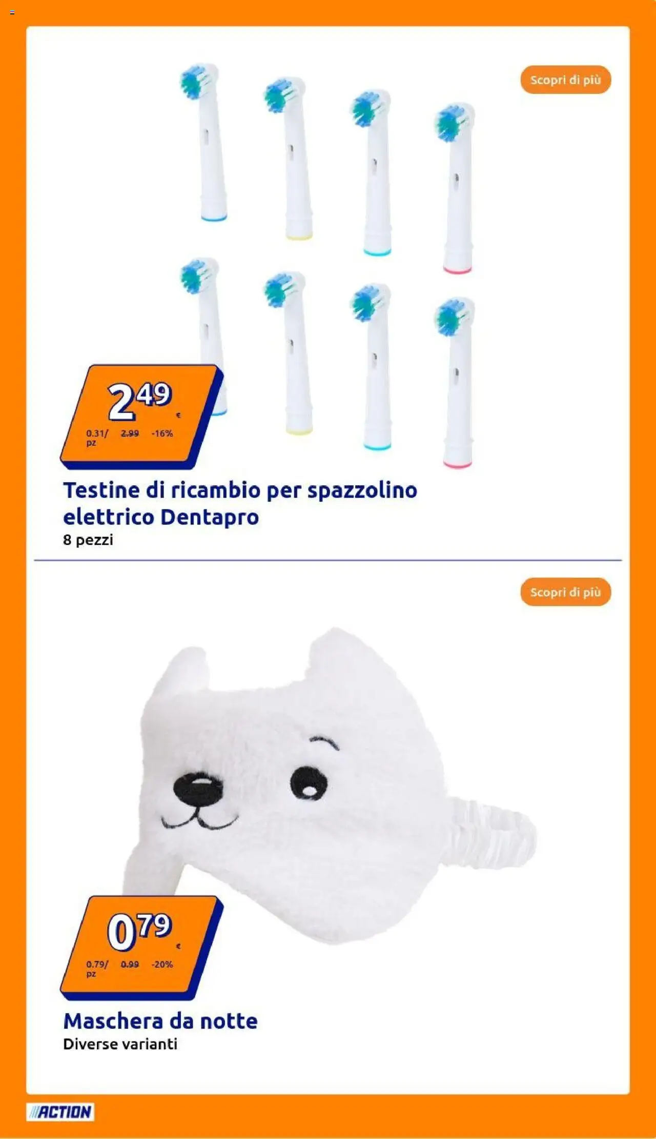 Volantino Action del 25.06.2025 | Pagina: 11 | Prodotti: Maschera, Spazzolino, Spazzolino elettrico