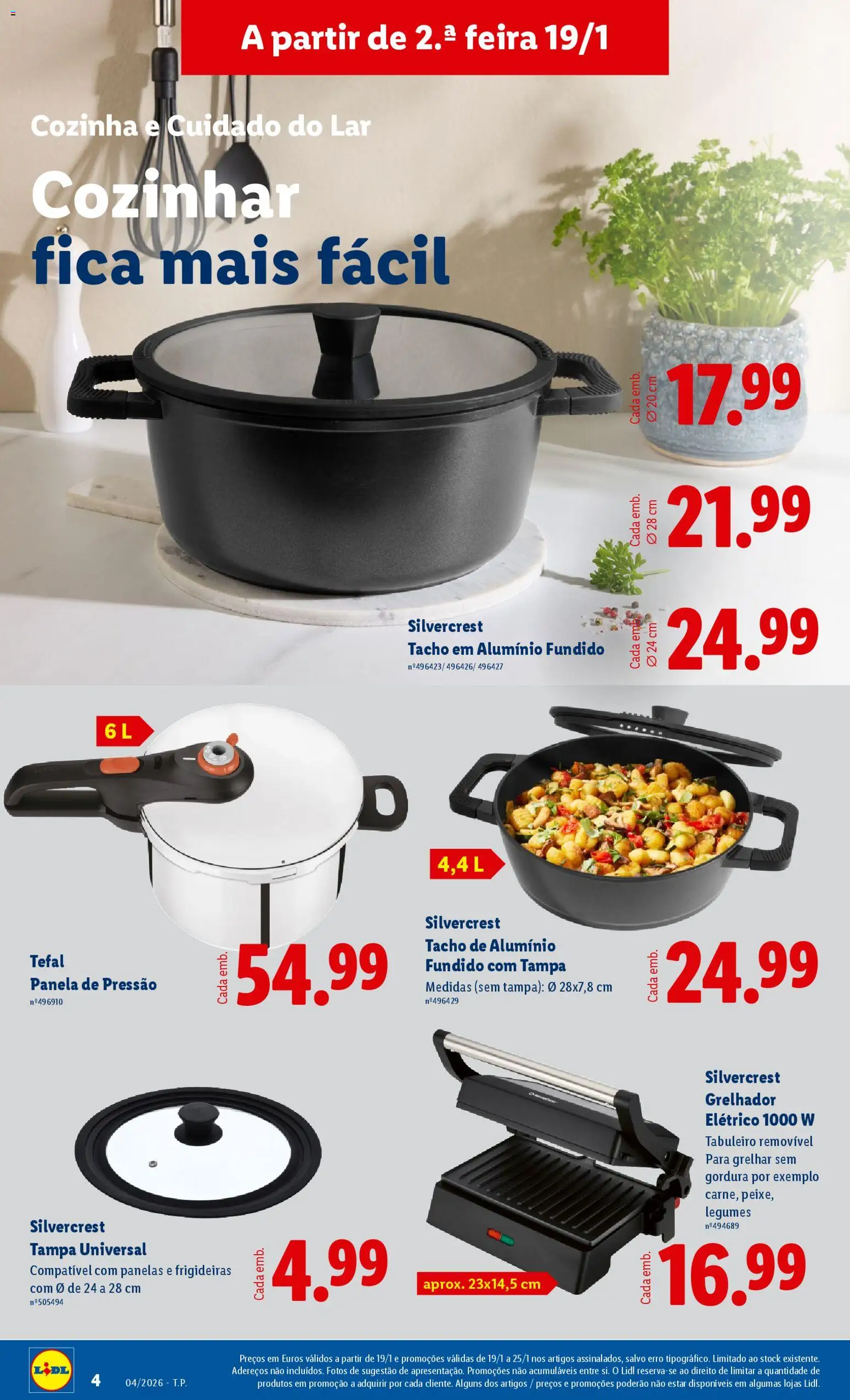 Lidl Novidades │ válido de 19.01.2026 | Página: 4 | Produtos: Panela, Panela de pressão